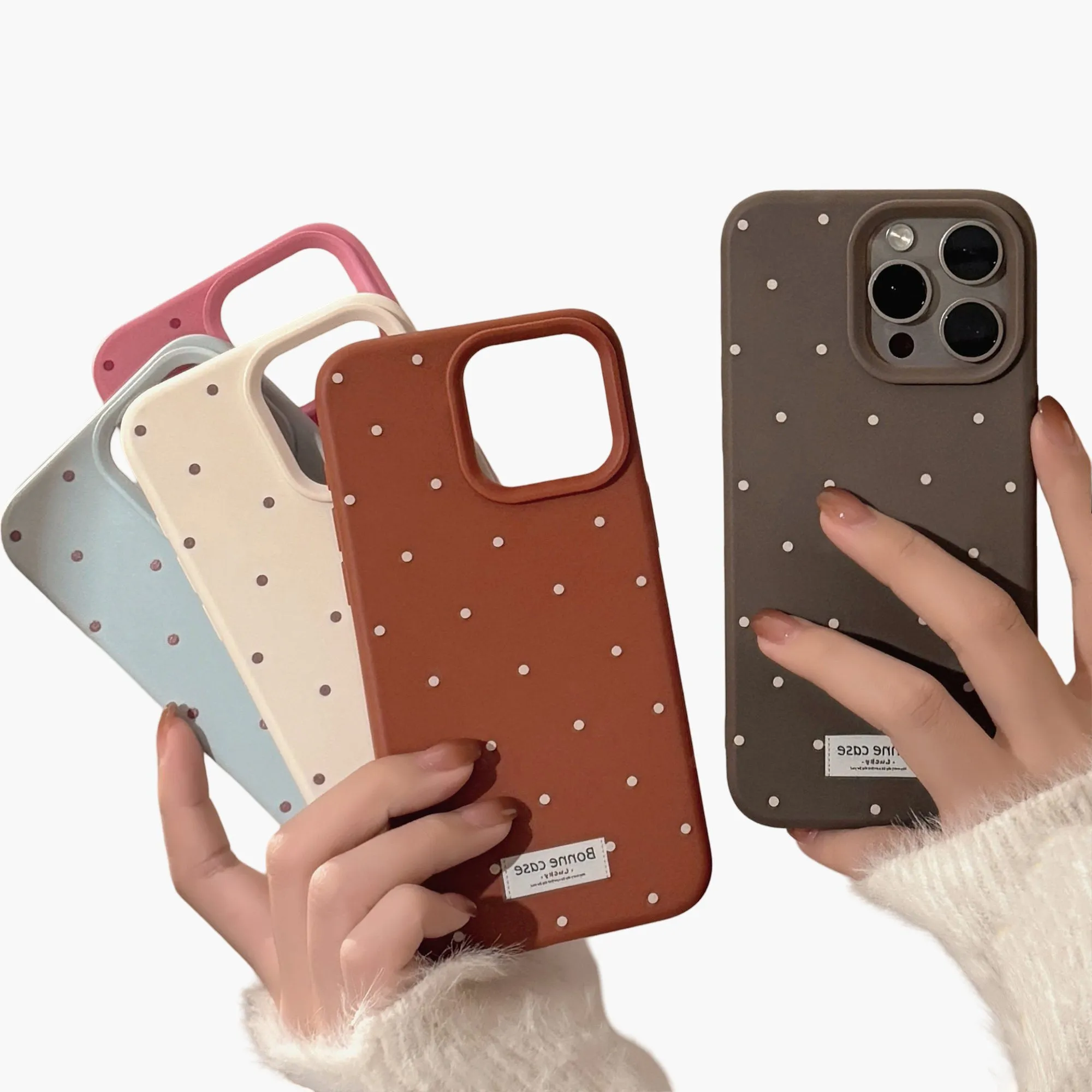Anna-Kaci Polka Dot Phone Case with Soft Touch Finish Slim Protective Cover sold by Anna-Kaci product image thumbnail 3