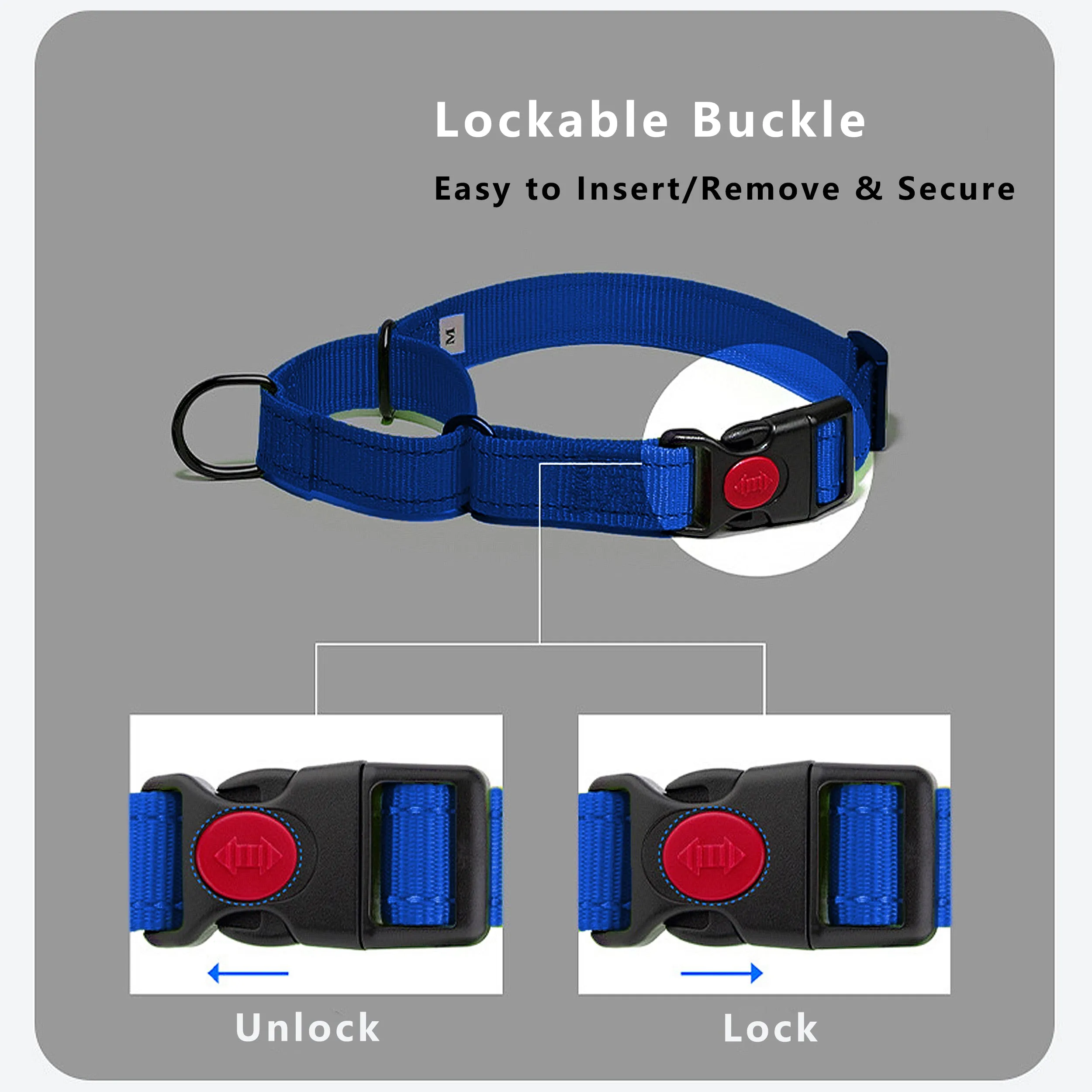 Anna-Kaci Dog Collar Adjustable Reflective Comfort Nylon Pet Collars for All Breeds sold by Anna-Kaci product image thumbnail 3