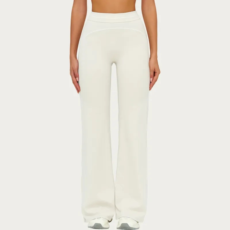 Anna-Kaci Active Women's High Waist Flare Leg Active Pants with Sculpting Fit and Contrast Seam Detailing made by Anna-Kaci