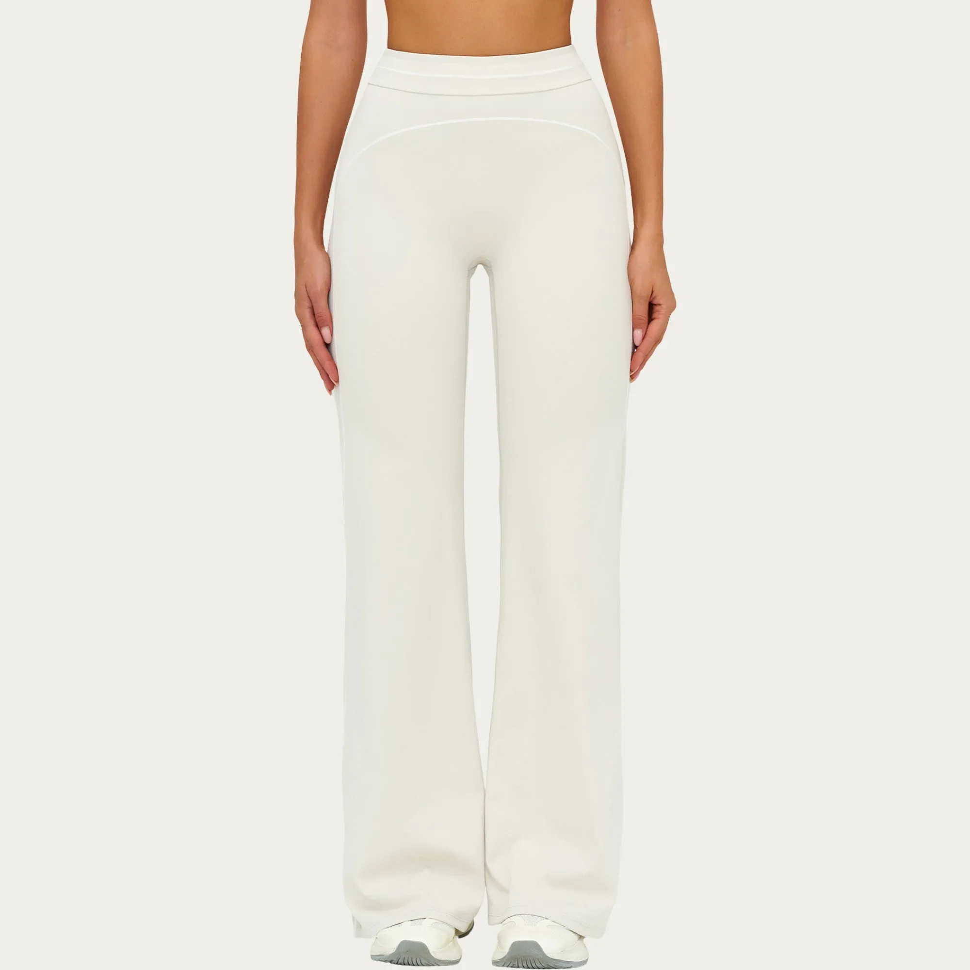 Anna-Kaci Active Women's High Waist Flare Leg Active Pants with Sculpting Fit and Contrast Seam Detailing sold by Anna-Kaci