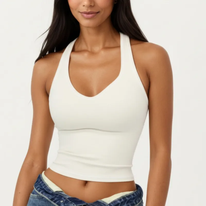 Anna-Kaci Active Women's Sleeveless Fitted Active Tank with Scoop Neck Contrast Trim and Smooth Stretch Fabric sold by Anna-Kaci