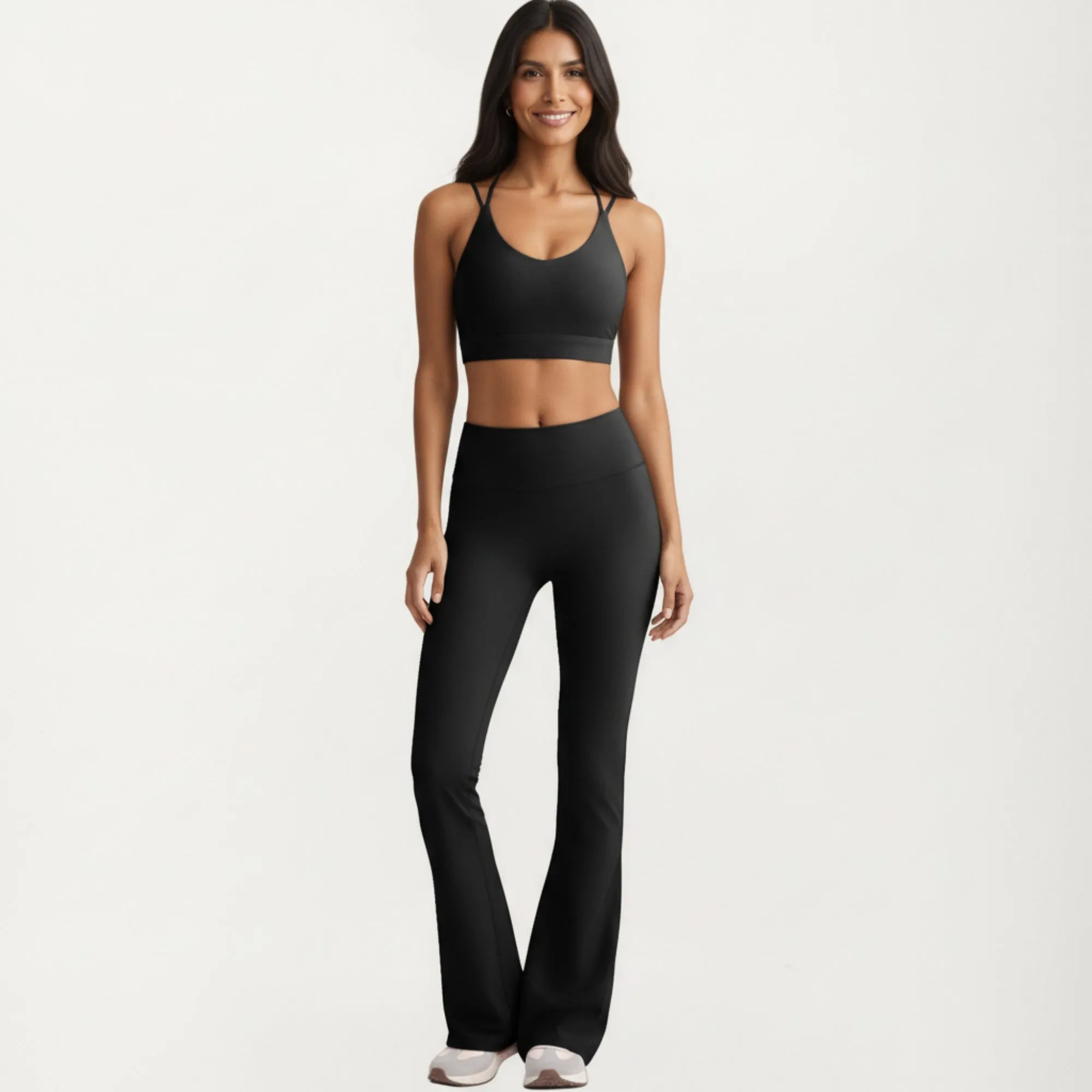 Anna-Kaci Active Women's High Waist Flare Leg Pants with Smooth Stretch Fit sold by Anna-Kaci product image thumbnail 4