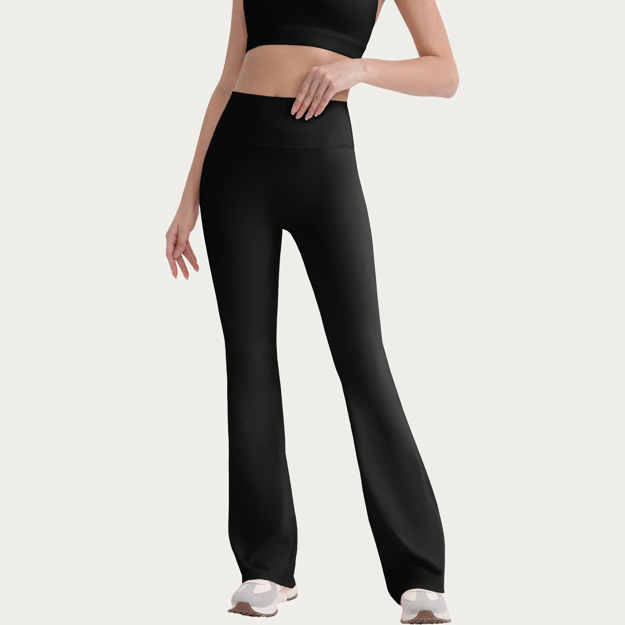 Anna-Kaci Active Women's High Waist Flare Leg Pants with Smooth Stretch Fit sold by Anna-Kaci product image thumbnail 2