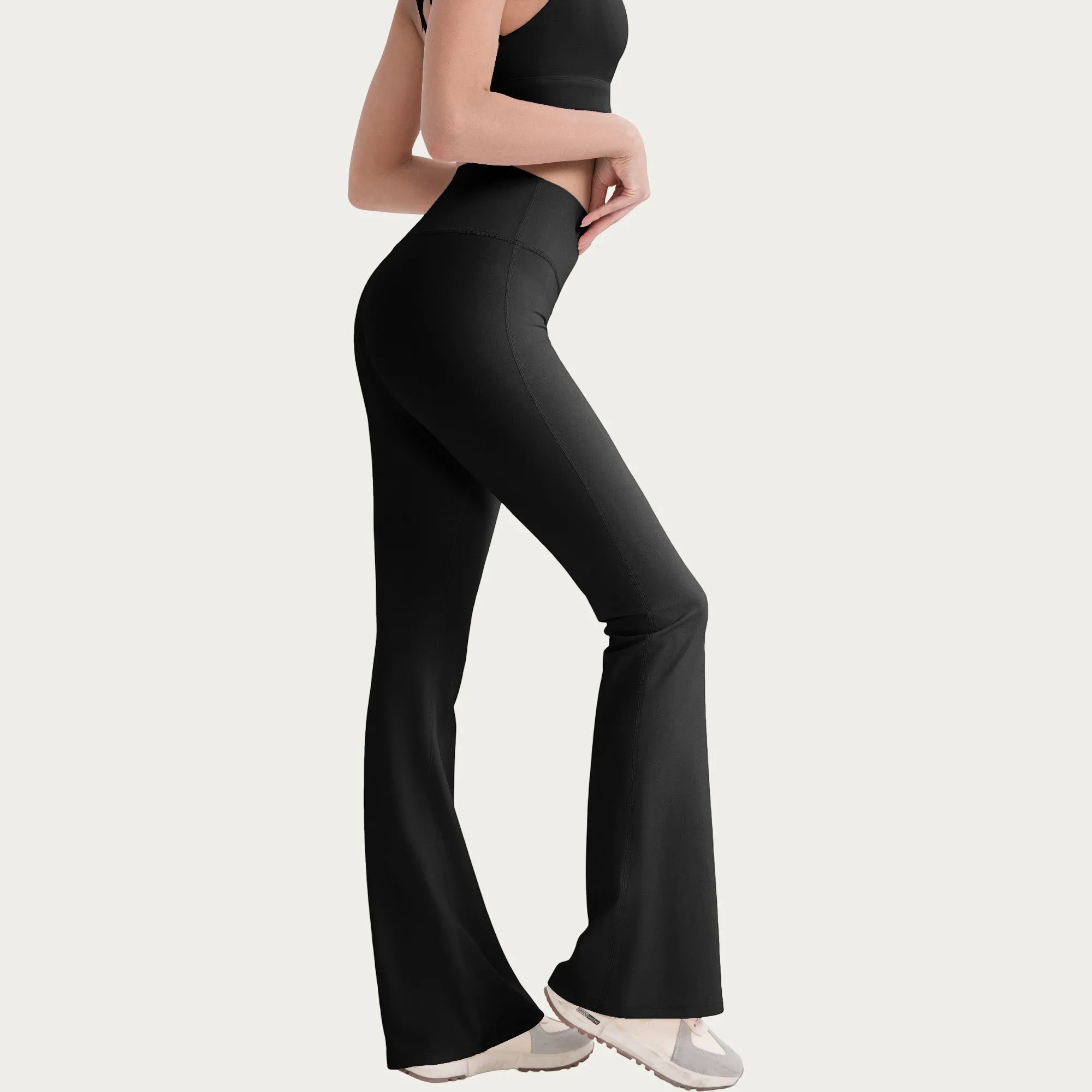 Anna-Kaci Active Women's High Waist Flare Leg Pants with Smooth Stretch Fit sold by Anna-Kaci product image thumbnail 3