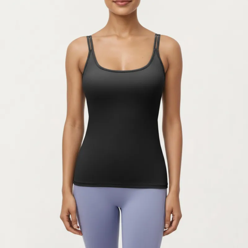Anna-Kaci Active Women's Fitted Athletic Tank Top with Double Strap Back and Smooth Stretch Knit Fabric made by Anna-Kaci