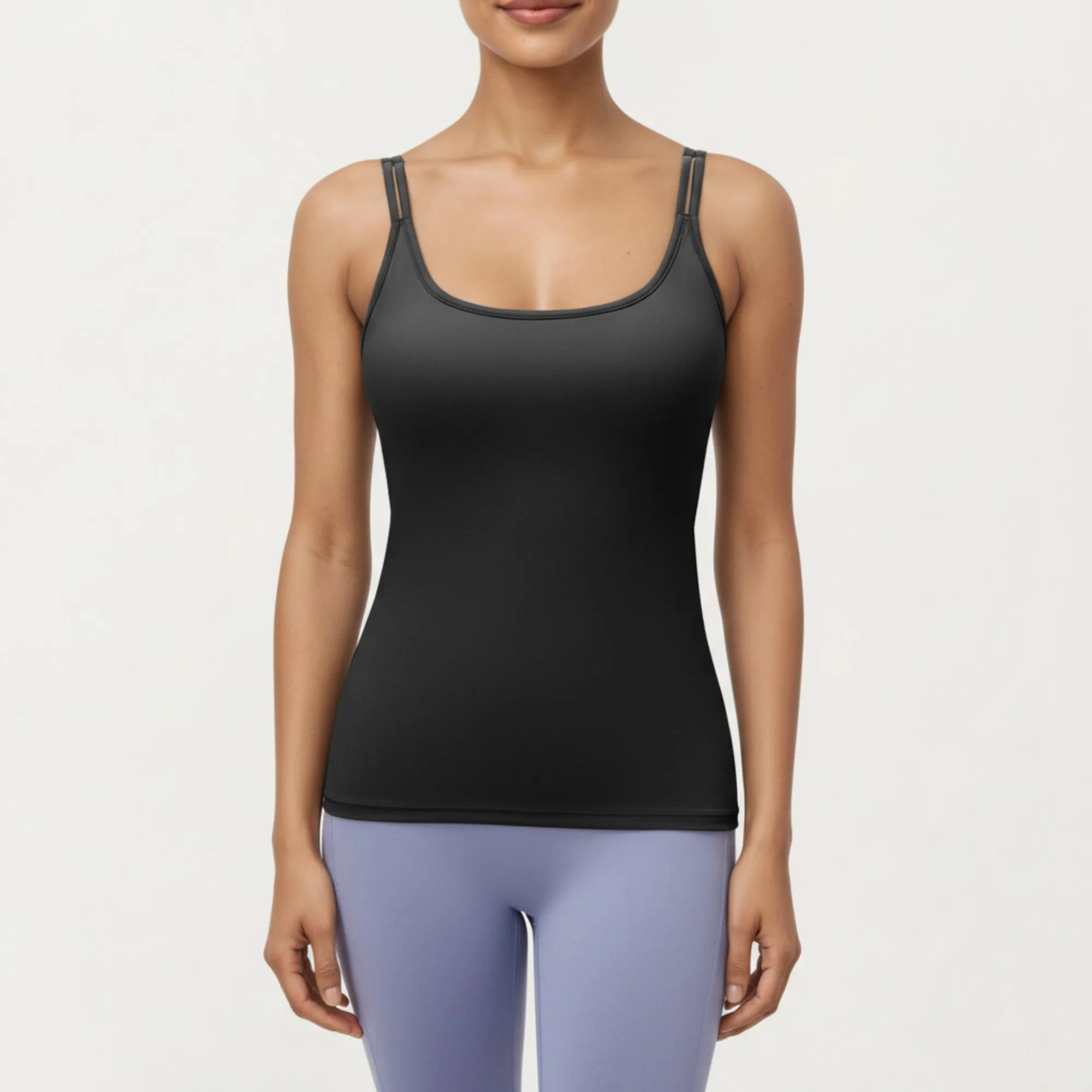 Anna-Kaci Active Women's Fitted Athletic Tank Top with Double Strap Back and Smooth Stretch Knit Fabric sold by Anna-Kaci
