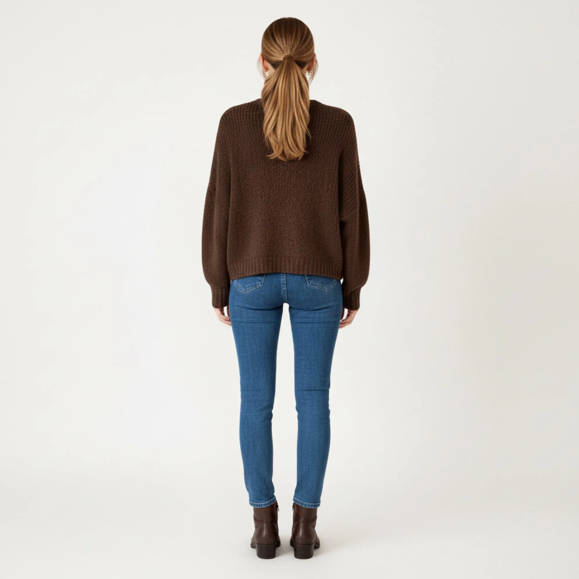 Anna-Kaci Women's 2-Piece Knit Tank and Cardigan Set with Ribbed Texture Scoop Neck and Long Sleeves sold by Anna-Kaci product image thumbnail 3