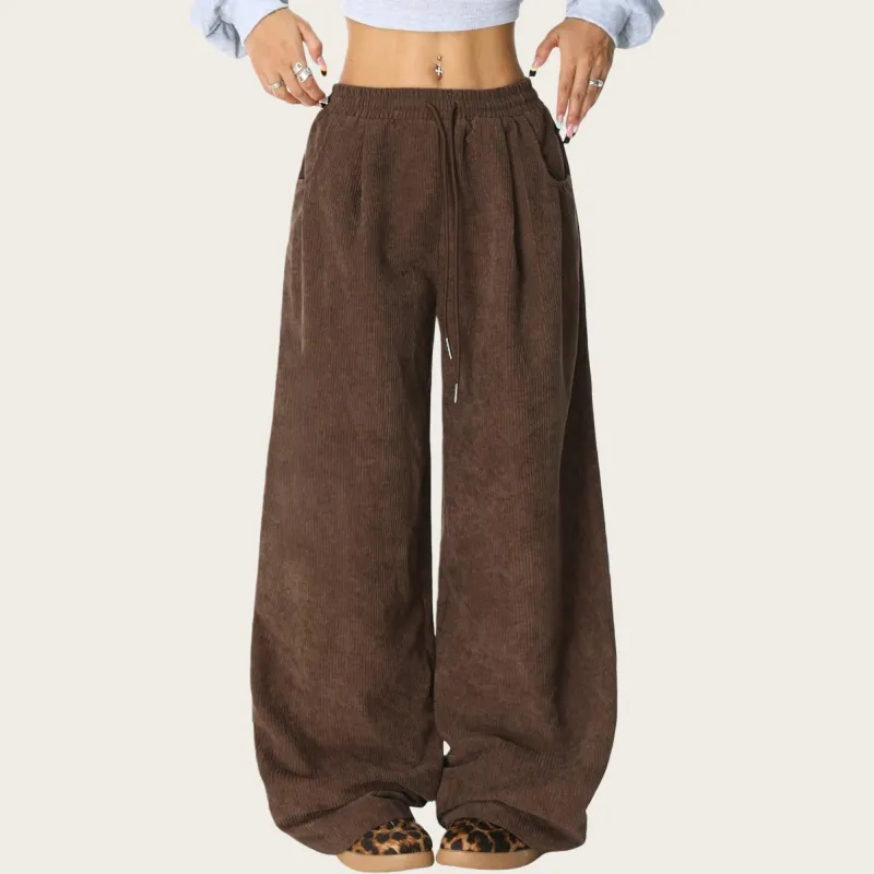 Anna-Kaci Women's High Waist Wide Leg Lounge Pants with Adjustable Drawstring Waist, Soft Textured Knit Fabric, and Relaxed Fit sold by Anna-Kaci