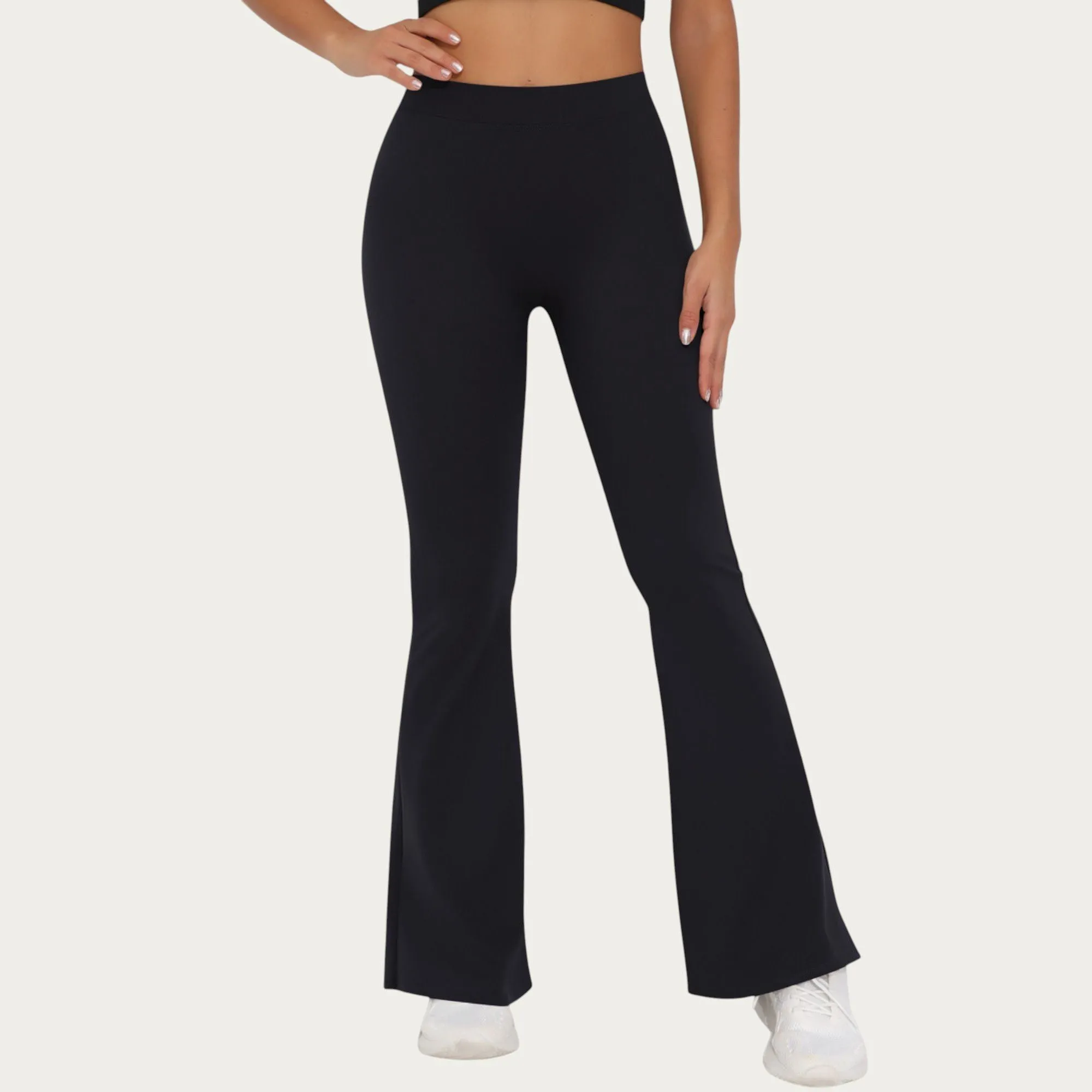 Anna-Kaci Active Women's High Waist Flare Leg Yoga Pants with Stretch Fit and Contoured Waistband sold by Anna-Kaci product image thumbnail 3