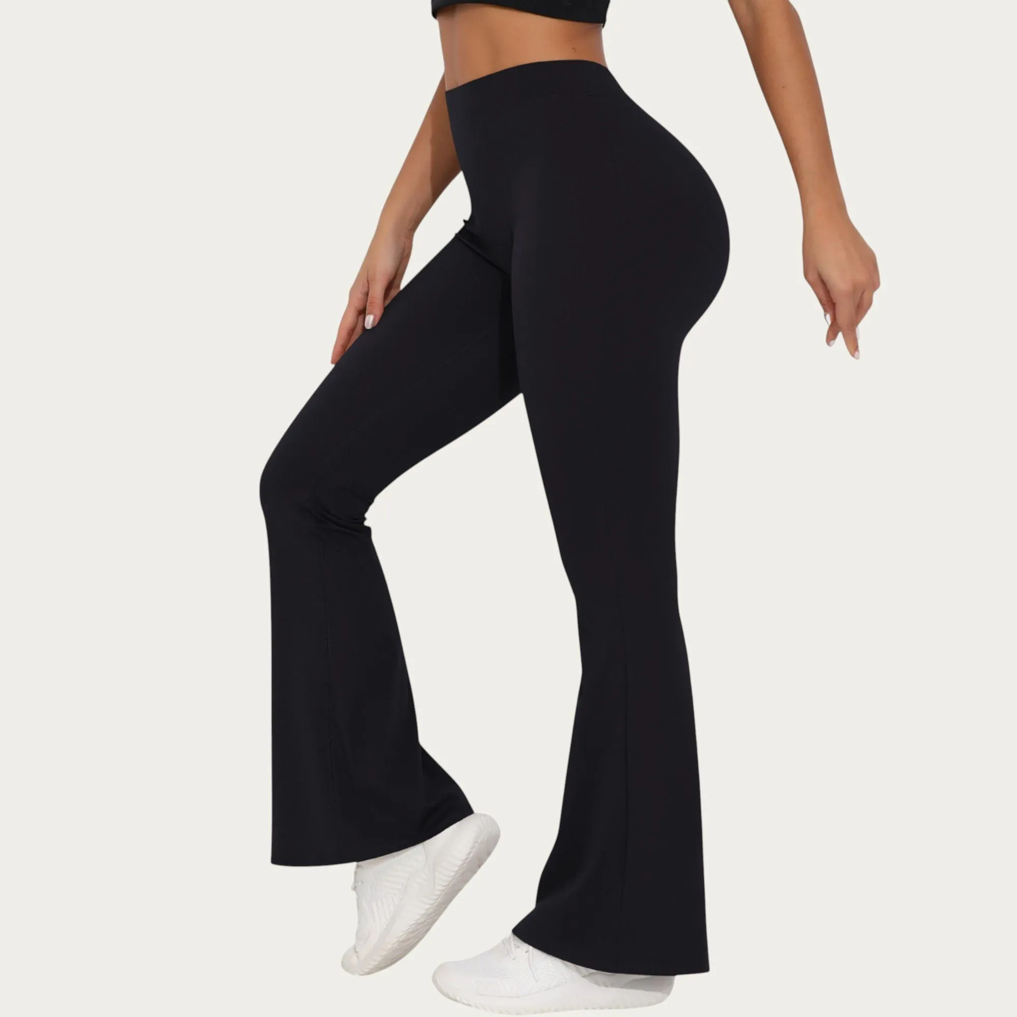 Anna-Kaci Active Women's High Waist Flare Leg Yoga Pants with Stretch Fit and Contoured Waistband sold by Anna-Kaci product image thumbnail 4