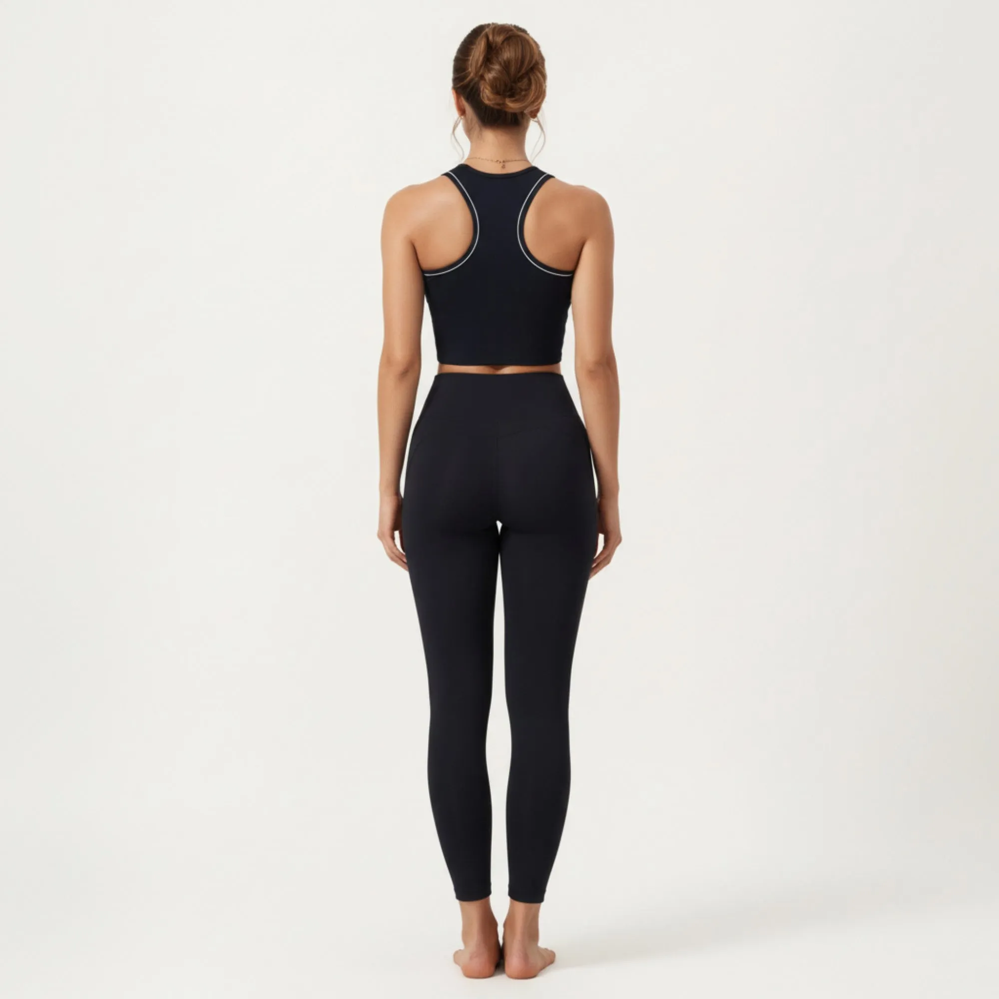 Anna-Kaci Active Women's Sleeveless Cropped Fitted Active Tank Top with Contrast Trim and Smooth Stretch Fabric sold by Anna-Kaci product image thumbnail 4