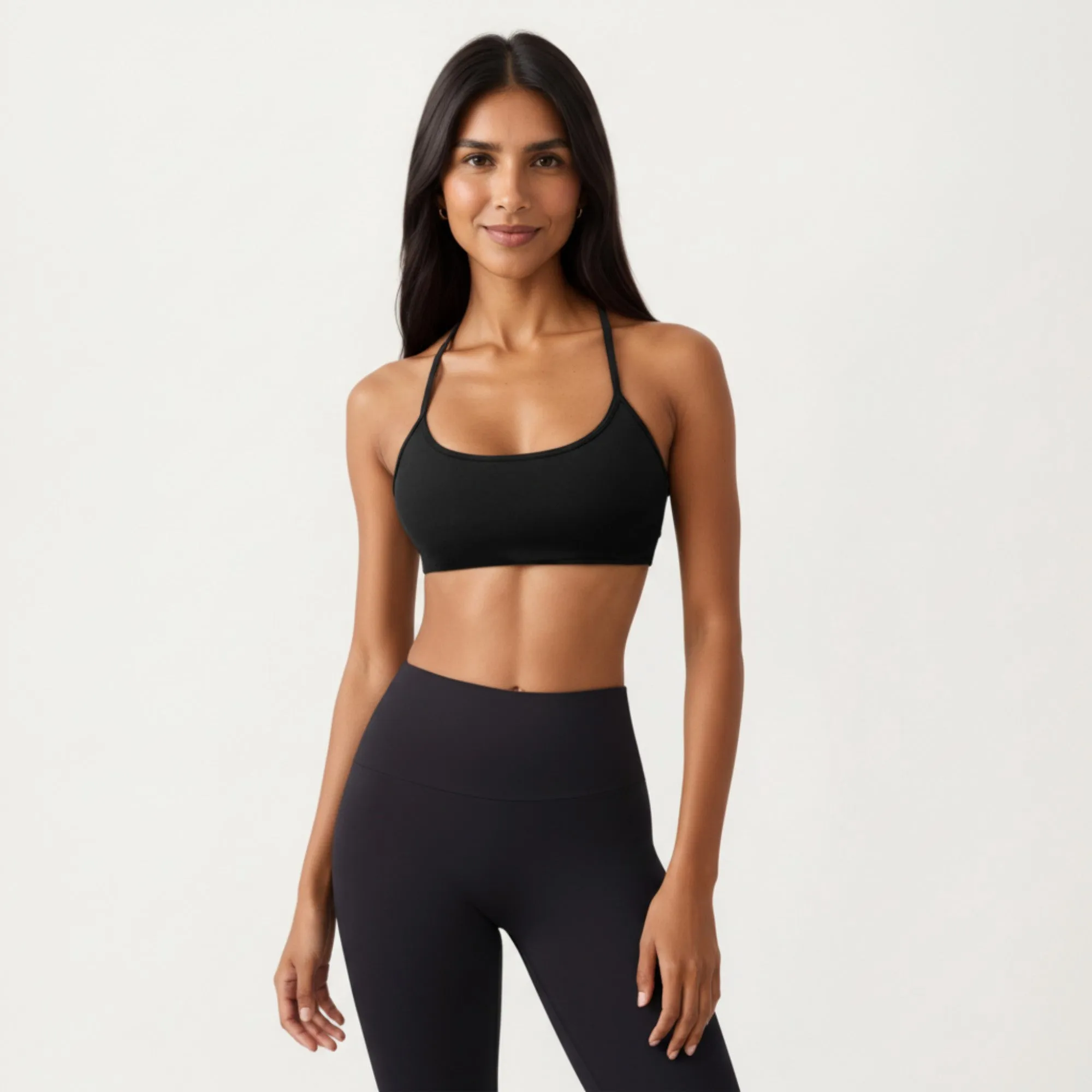 Anna-Kaci Active Women's Strappy Back Sports Bra with Scoop Neckline and Stretch Knit Fabric sold by Anna-Kaci product image thumbnail 2