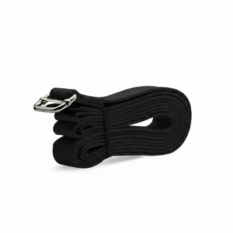 Anna-Kaci Yoga Stretch Strap 2 Pack Non Elastic Poly Cotton Webbing with Adjustable Metal Buckle for Flexibility Training 71x1in made by Anna-Kaci