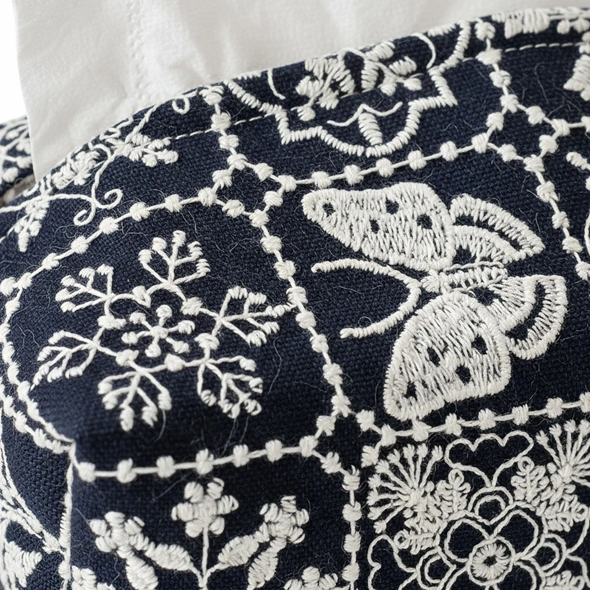 Anna-Kaci Embroidered Fabric Tissue Holder with Patchwork Pattern Design sold by Anna-Kaci product image thumbnail 2