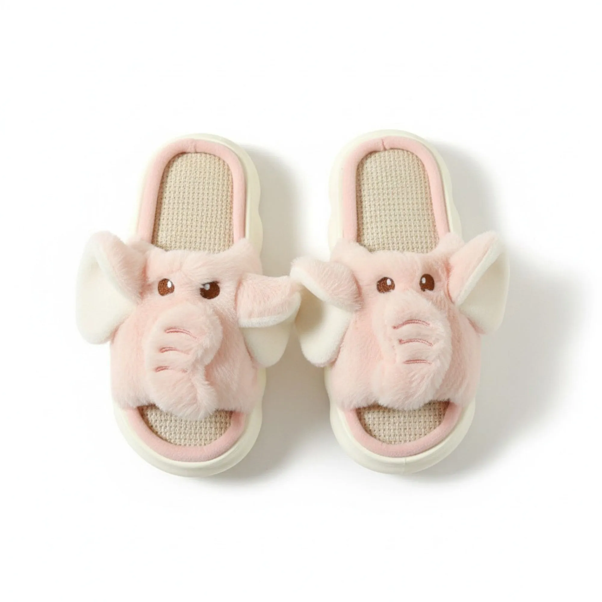 Anna-Kaci Lounge Women's Plush Animal Slide House Slippers with Elephant Design and Soft Cushioned Footbed sold by Anna-Kaci product image thumbnail 2