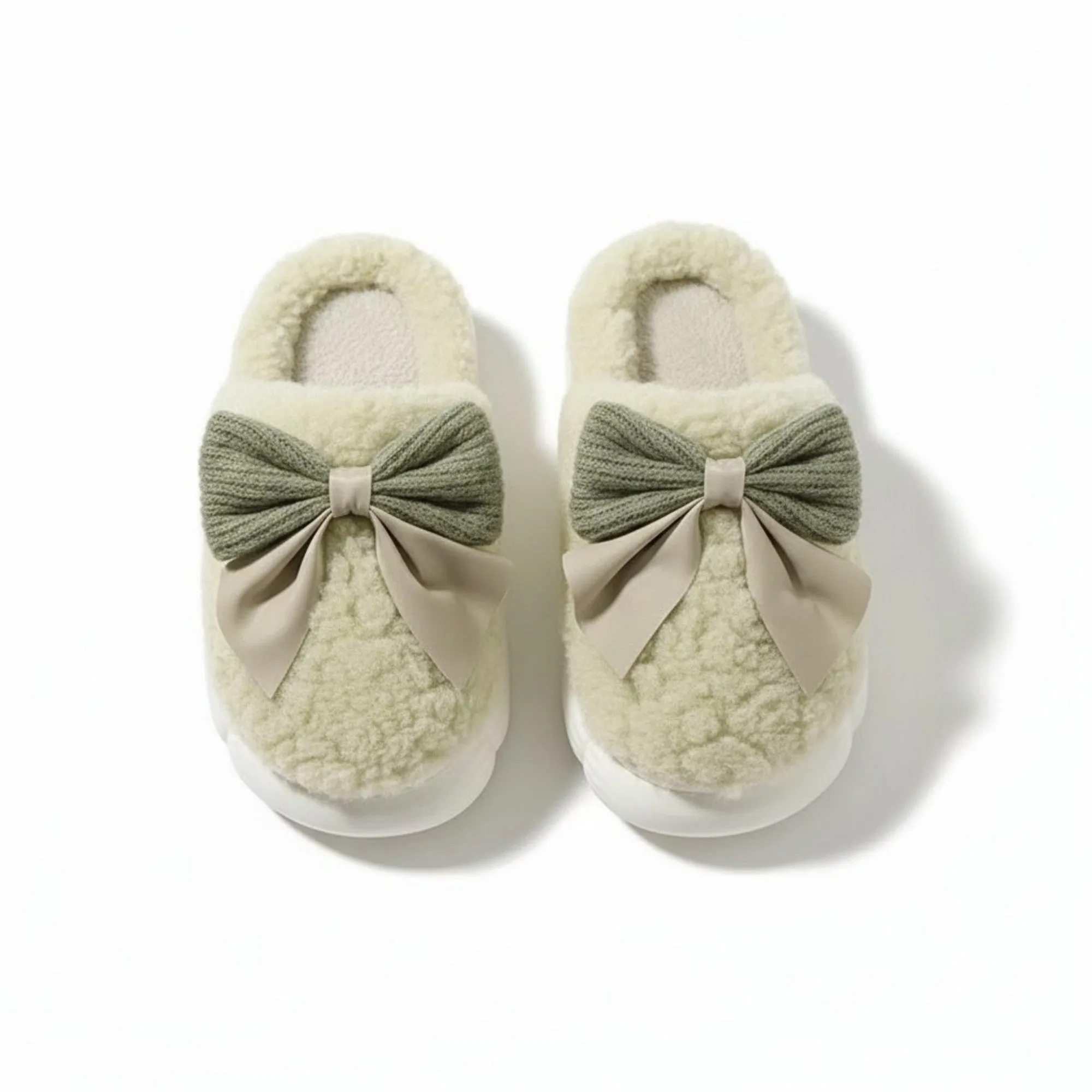 Anna-Kaci Lounge Women's Plush Mule House Slippers with Valentine Oversized Bow Accent and Soft Cushioned Footbed sold by Anna-Kaci product image thumbnail 2