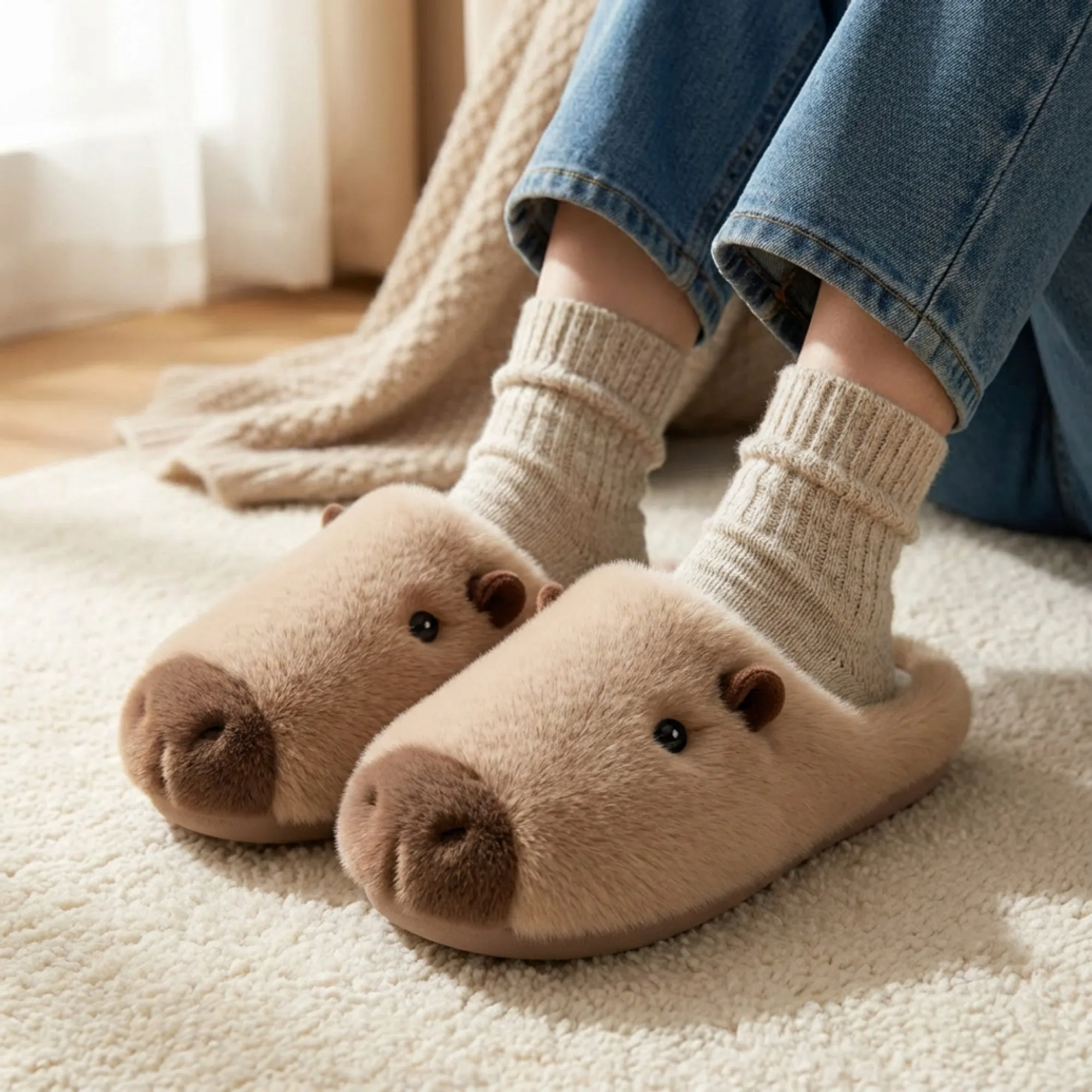 Anna-Kaci Lounge Women's Plush Animal Slide House Slippers with Soft Sculpted Design and Cushioned Footbed sold by Anna-Kaci product image thumbnail 4