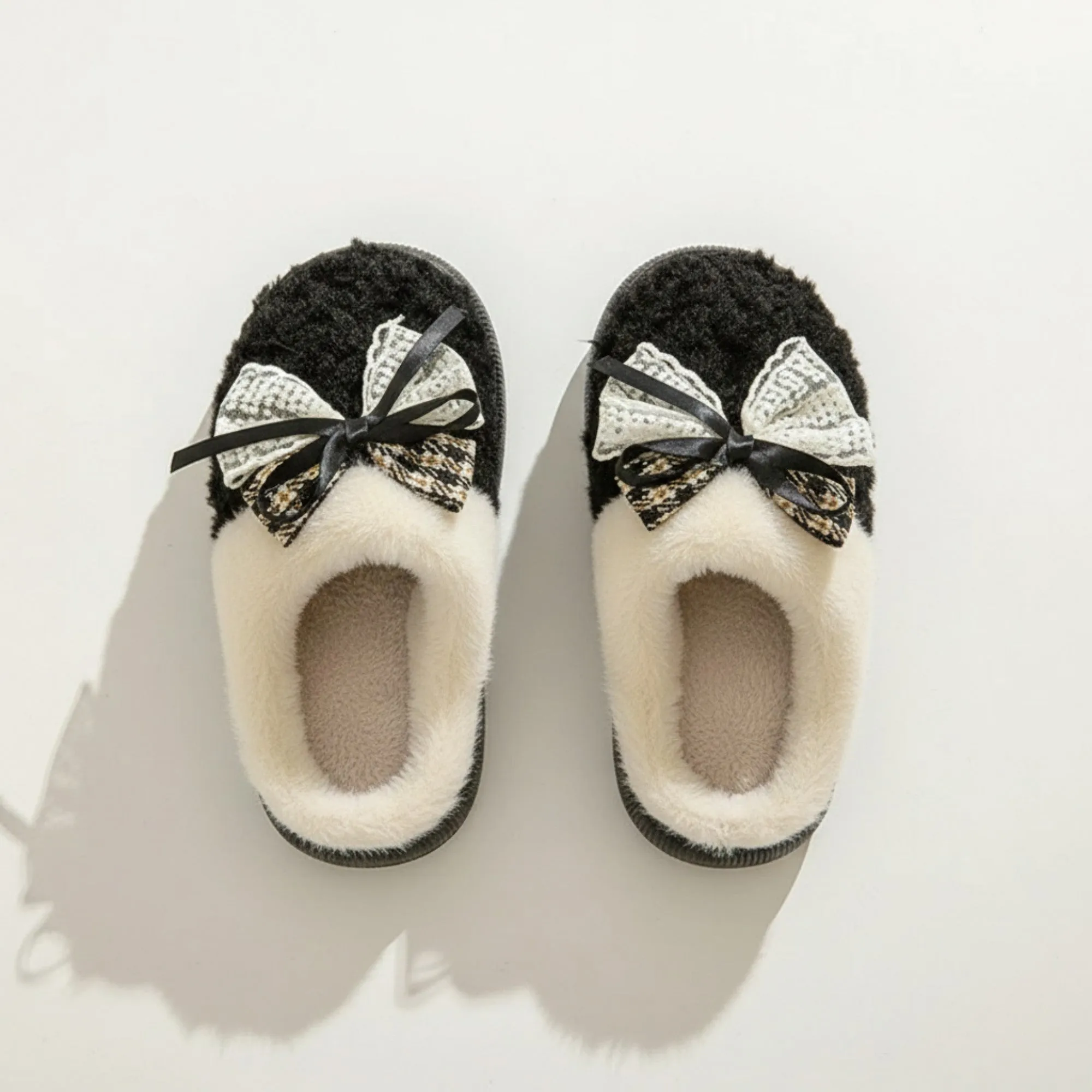 Anna-Kaci Lounge Women's Valentine Plush Closed Toe Mule House Slippers with Decorative Bow and Cushioned Sole sold by Anna-Kaci product image thumbnail 2