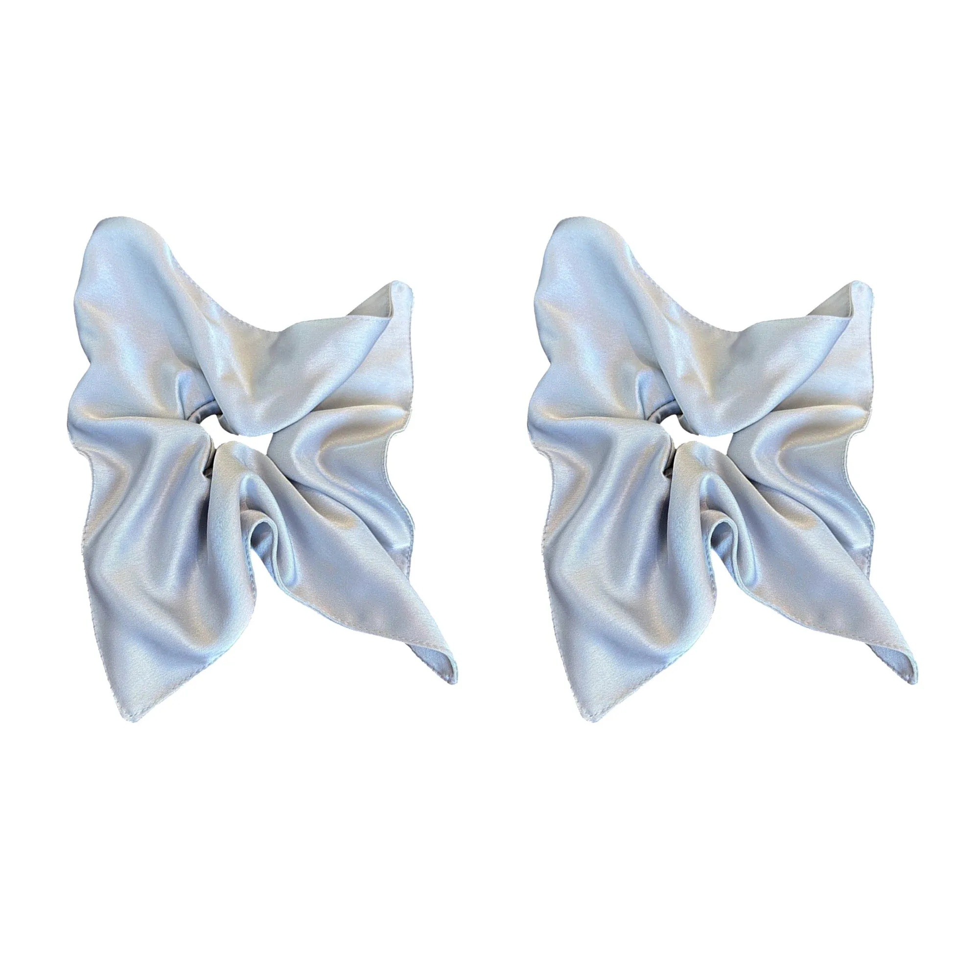 Anna-Kaci 2 Pack Satin Scrunchies Soft Hair Ties with Elegant Finish sold by Anna-Kaci