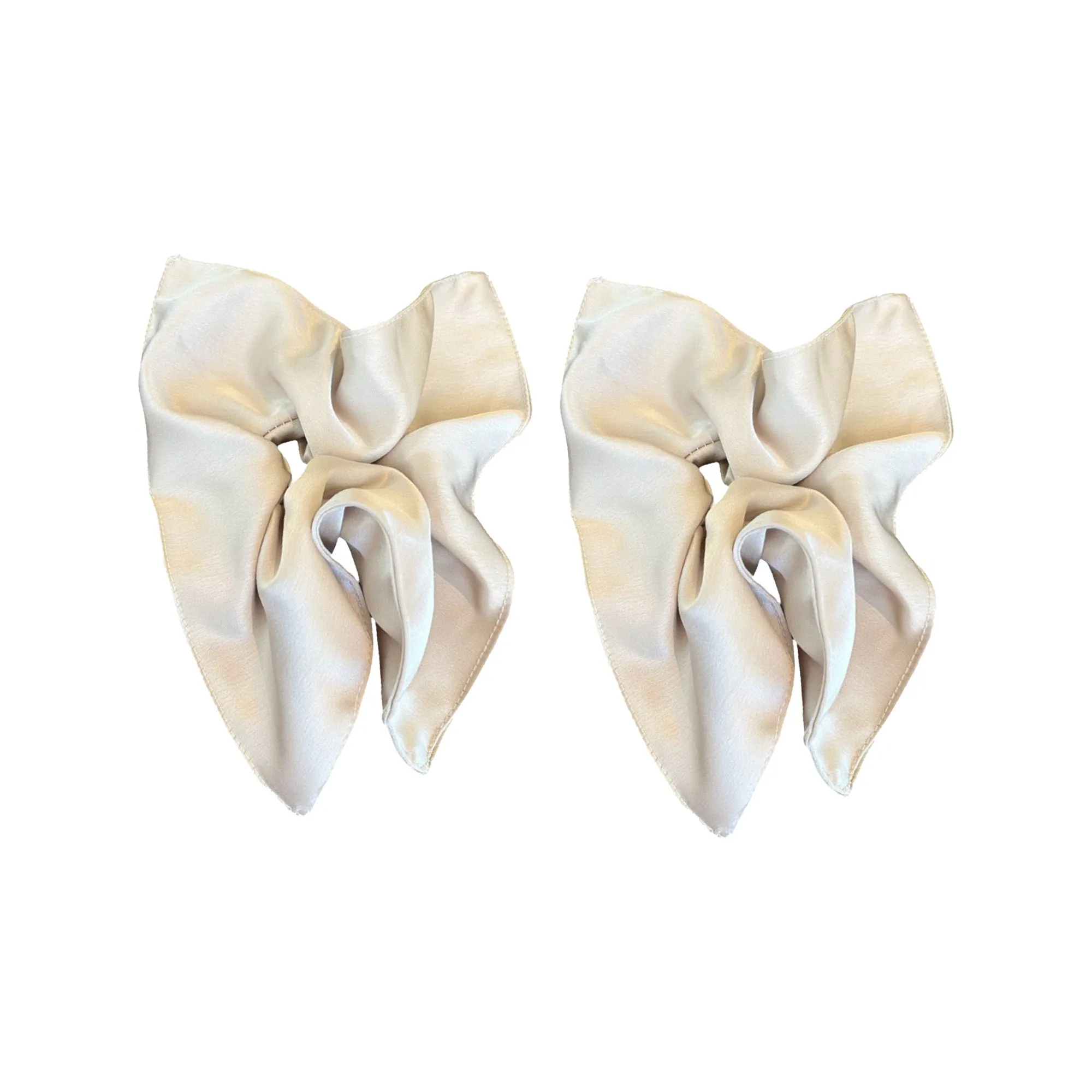 Anna-Kaci 2 Pack Satin Scrunchies Soft Hair Ties with Elegant Finish sold by Anna-Kaci product image thumbnail 5