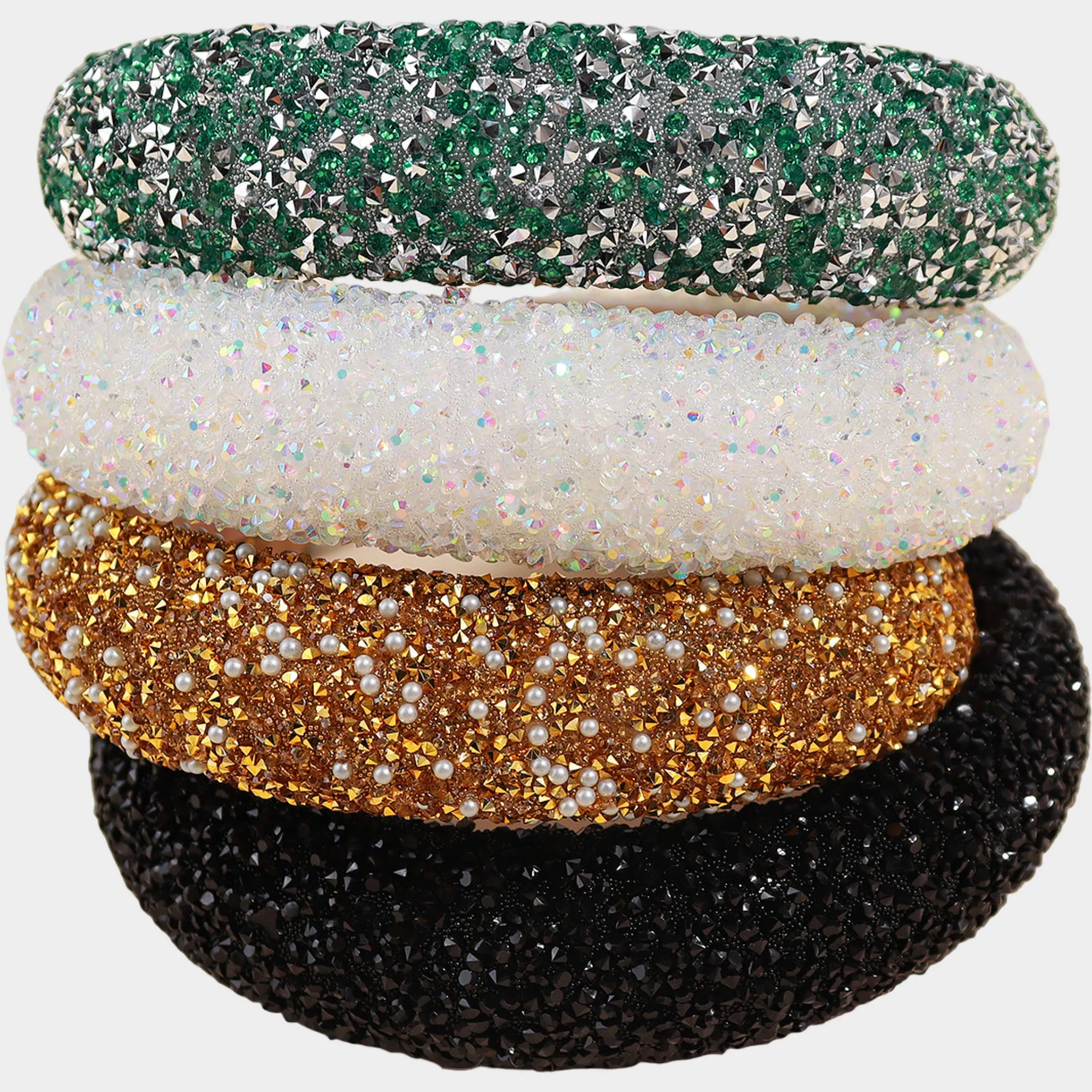 Anna-Kaci Womens Rhinestone Padded Headbands Two Pack Wide Sparkle Hair Accessories sold by Anna-Kaci product image thumbnail 4