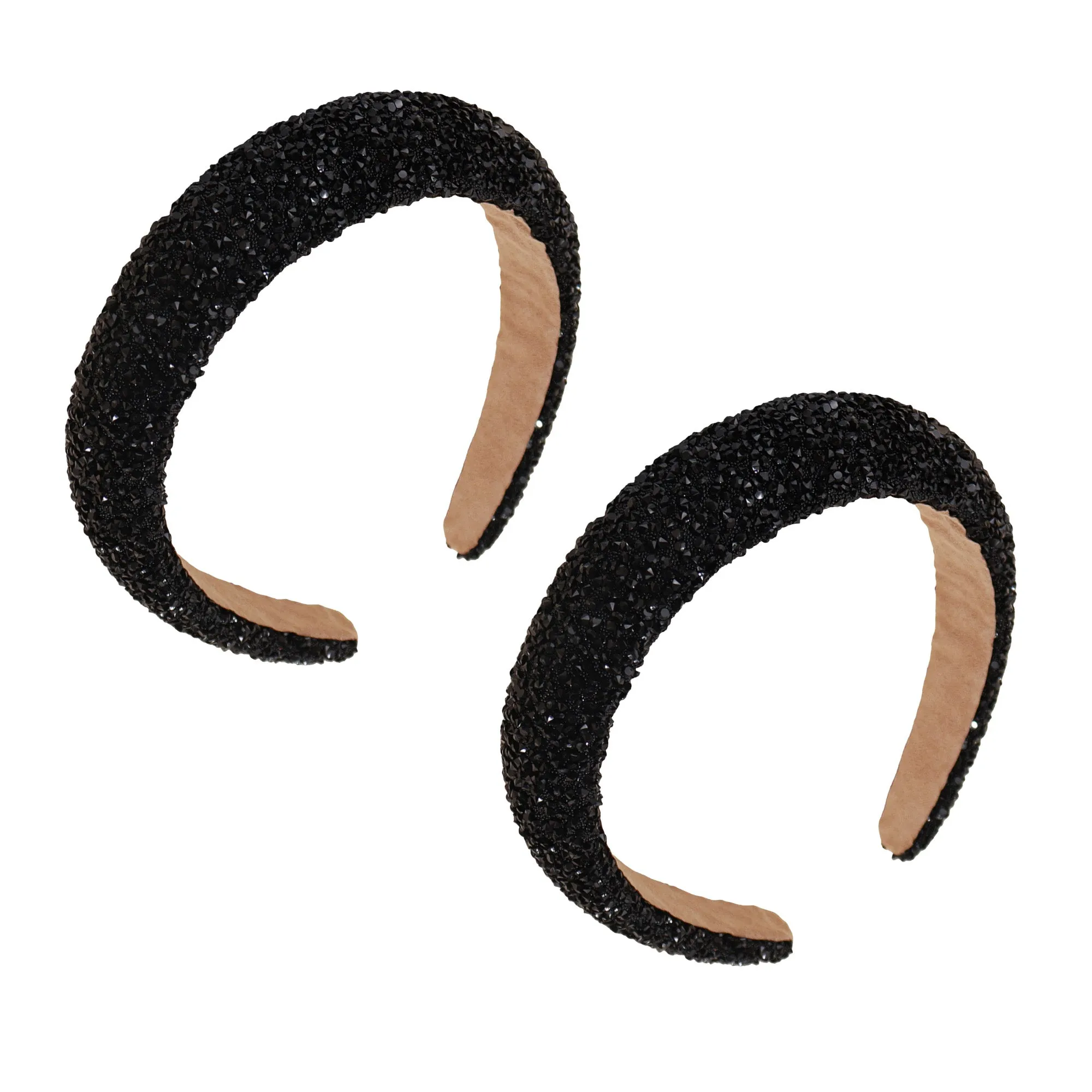 Anna-Kaci Womens Rhinestone Padded Headbands Two Pack Wide Sparkle Hair Accessories sold by Anna-Kaci
