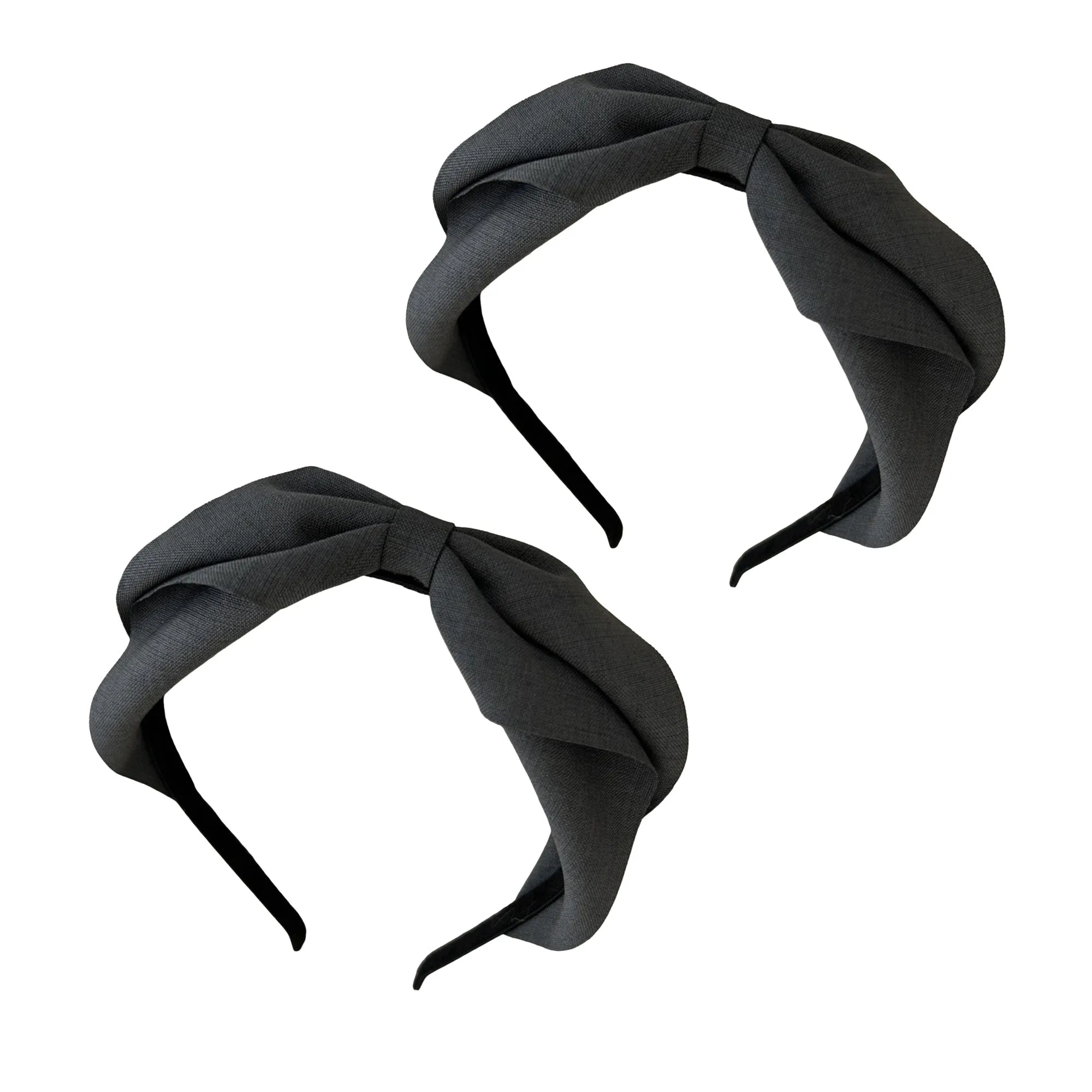 Womens Fabric Bow Headbands Two Pack Soft Structured Headband Set sold by Anna-Kaci