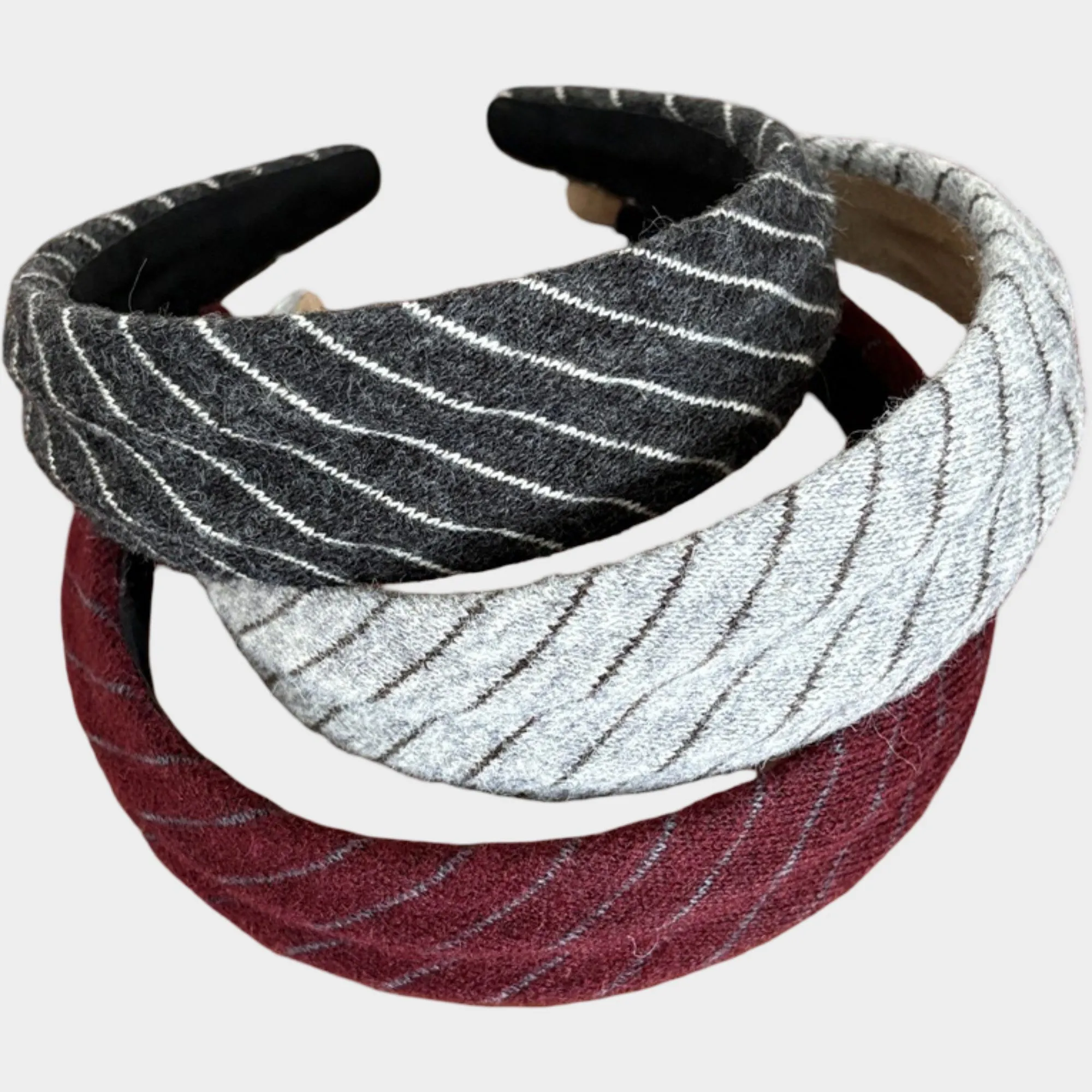 Anna-Kaci Womens Wide Twill Fabric Headbands Two Pack Soft Padded Stripe Design Everyday Hair Accessories sold by Anna-Kaci product image thumbnail 4