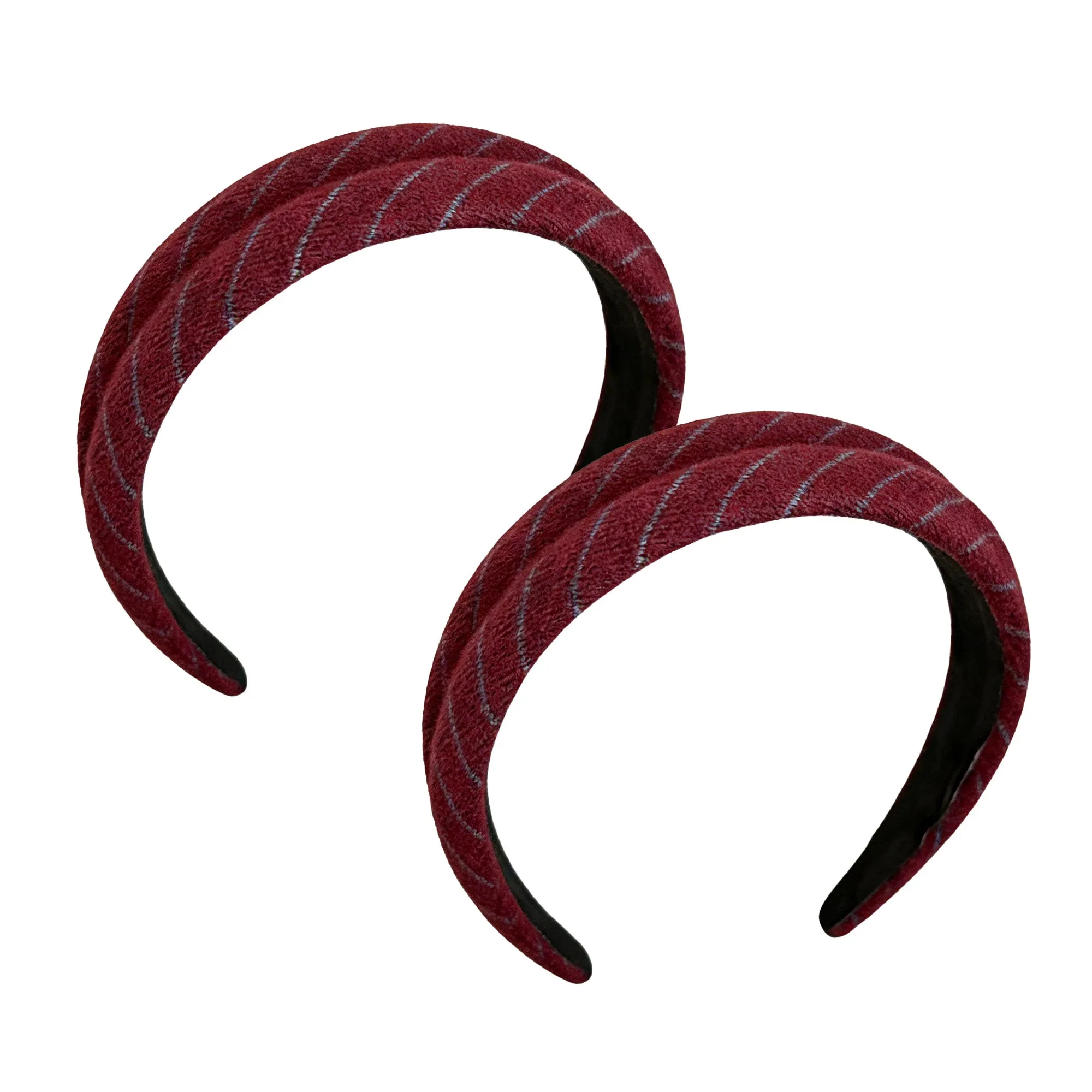 Anna-Kaci Womens Wide Twill Fabric Headbands Two Pack Soft Padded Stripe Design Everyday Hair Accessories sold by Anna-Kaci