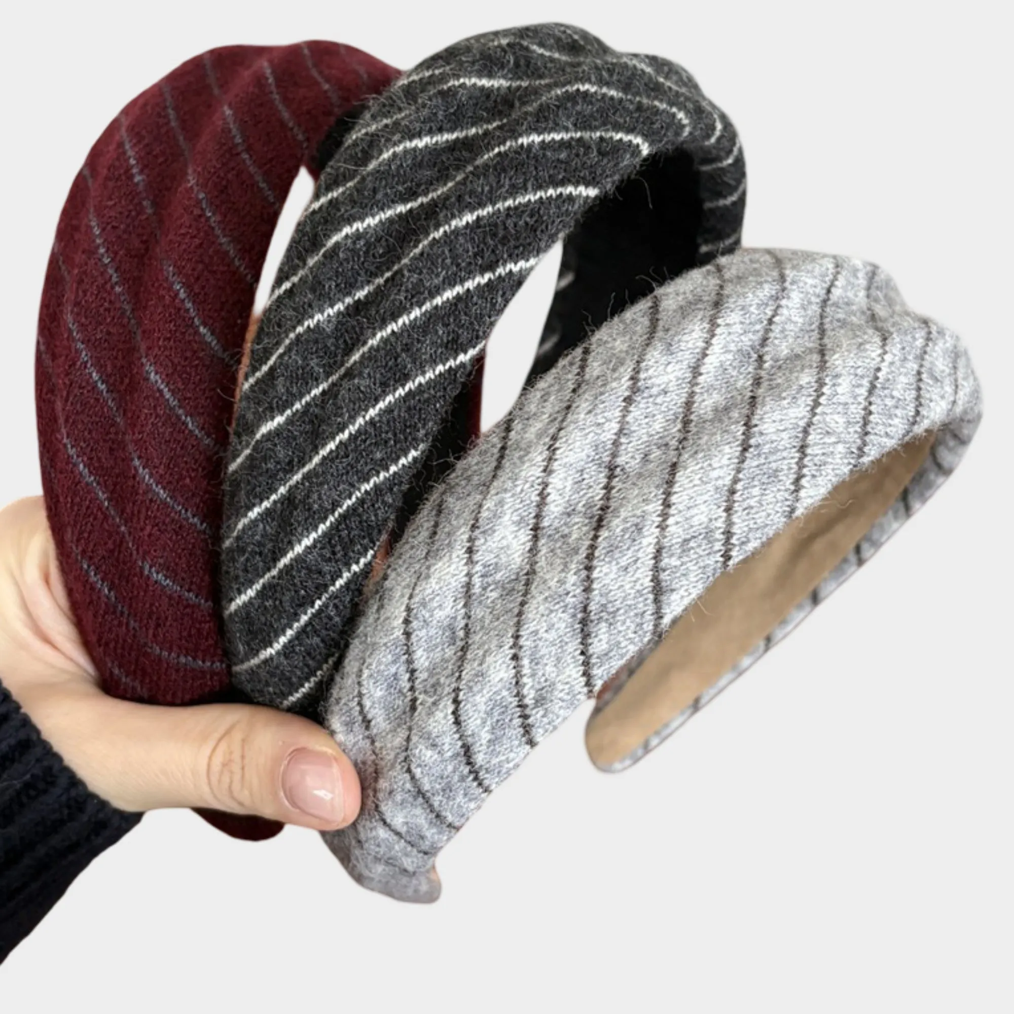 Anna-Kaci Womens Wide Twill Fabric Headbands Two Pack Soft Padded Stripe Design Everyday Hair Accessories sold by Anna-Kaci product image thumbnail 3