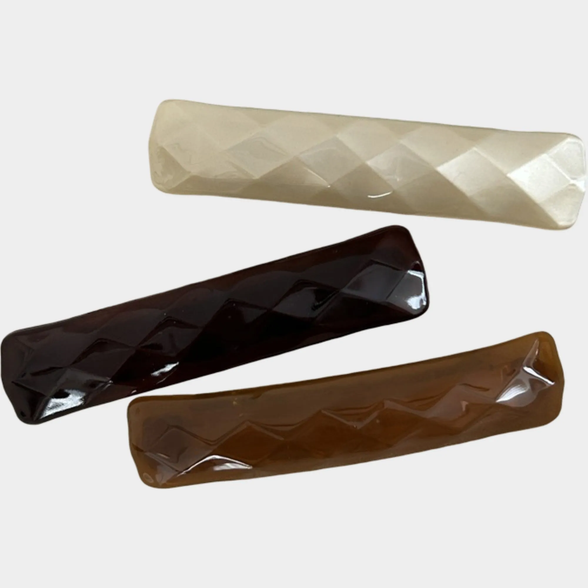 Anna-Kaci Womens Geometric Textured Hair Barrette Clips 3 Pack Same Color Set sold by Anna-Kaci product image thumbnail 4