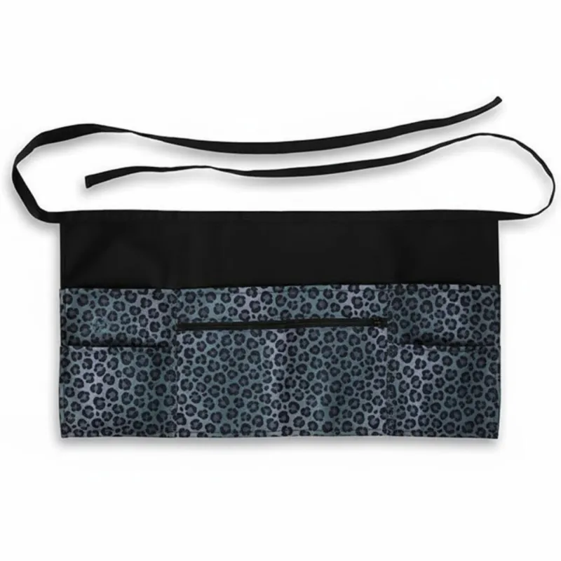 Anna-Kaci Leopard Print Utility Waist Apron with Adjustable Ties Zipper Pocket and Multiple Front Storage Pockets made by Anna-Kaci