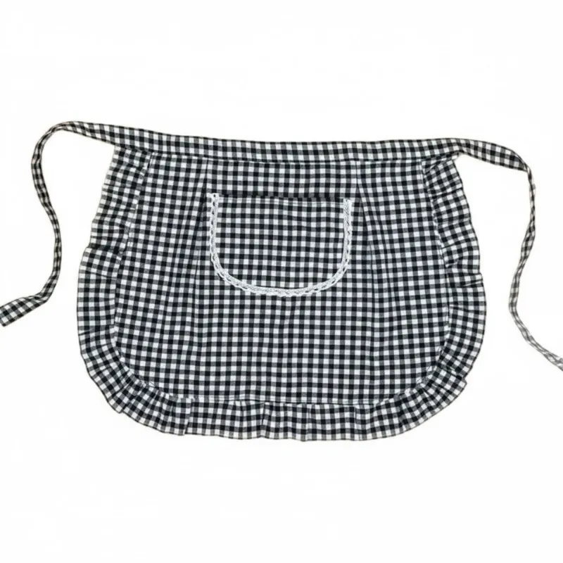 Anna-Kaci 3-Piece Decorative Waist Apron Set with Ruffle Trim Pocket and Adjustable Ties made by Anna-Kaci