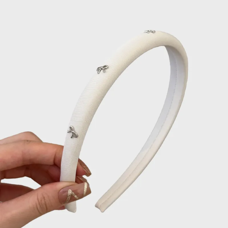 Anna-Kaci Women's 2-Piece Padded Headband Set with Smooth Fabric Finish and Mini Bow Embellishment Details made by Anna-Kaci