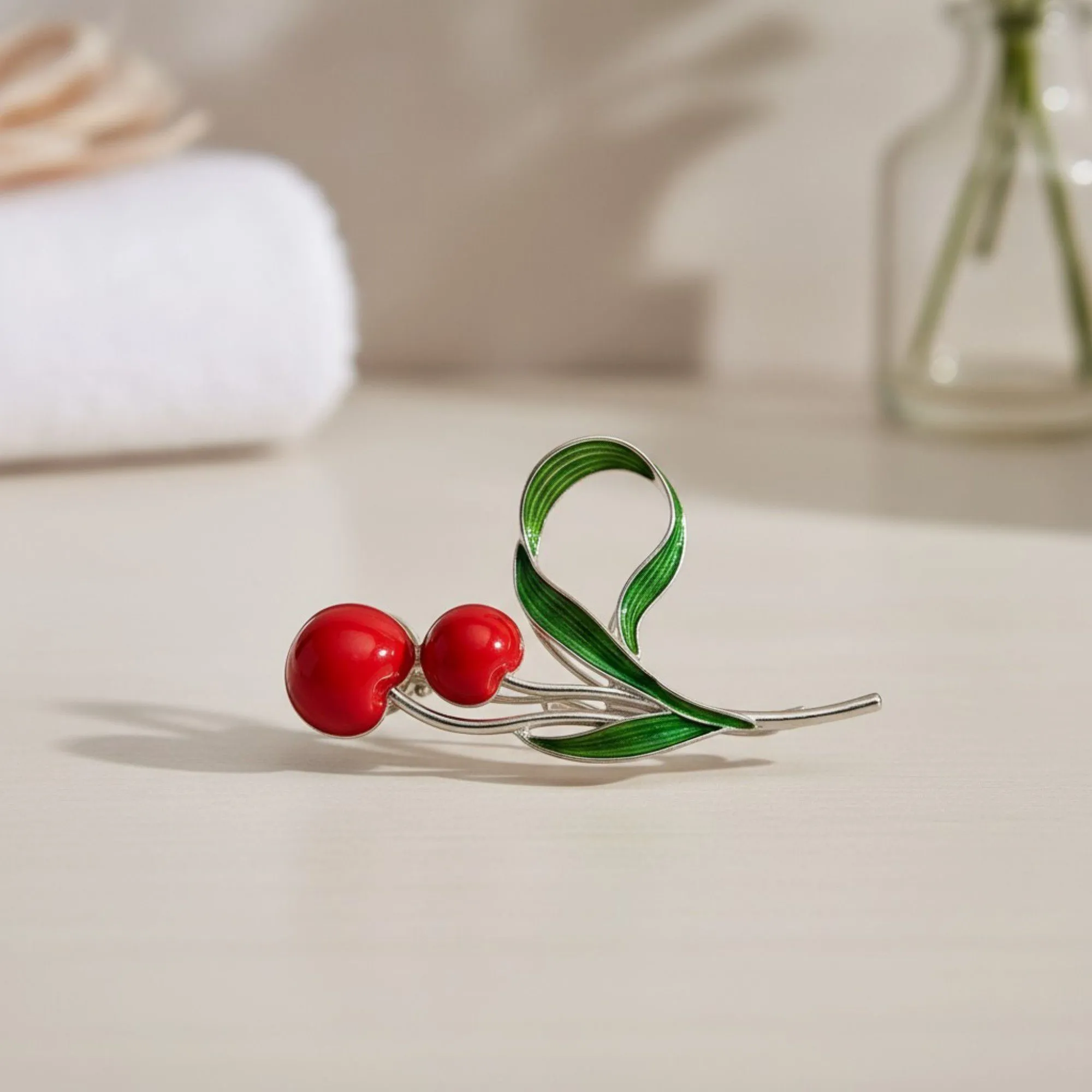 Anna-Kaci 2pcs Tulip Flower Metal Hair Claw Clip with Enamel Petal and Leaf Detailing sold by Anna-Kaci product image thumbnail 2