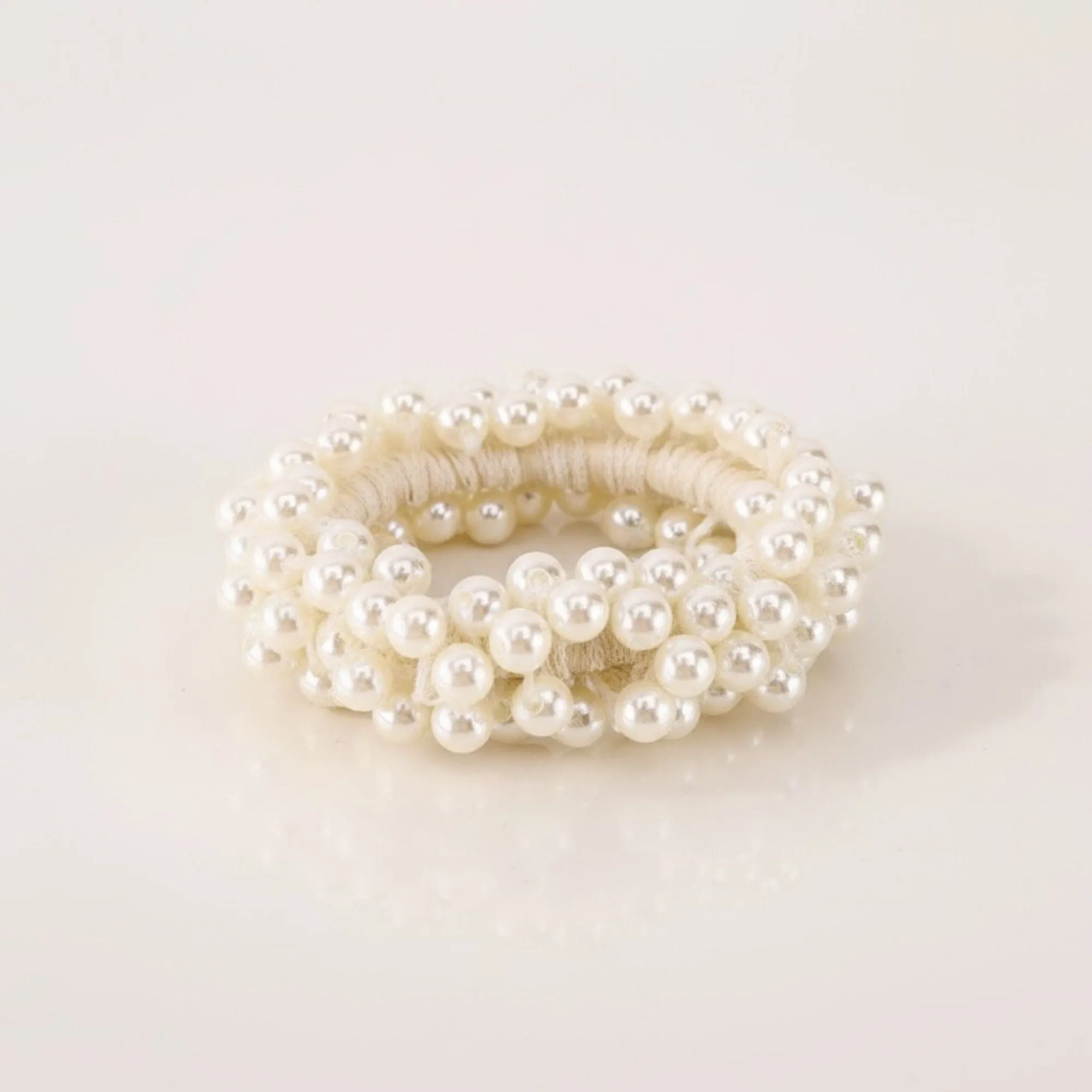 Anna-Kaci 3pcs Elastic Hair Tie with Faux Pearl Bead Detailing and Stretchable Design sold by Anna-Kaci product image thumbnail 2