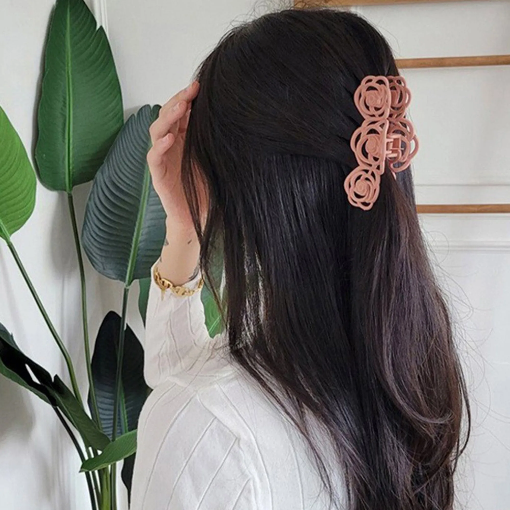 Anna-Kaci Triple Flower Hair Claw Clip with Secure Hold and Decorative Open Design sold by Anna-Kaci product image thumbnail 3