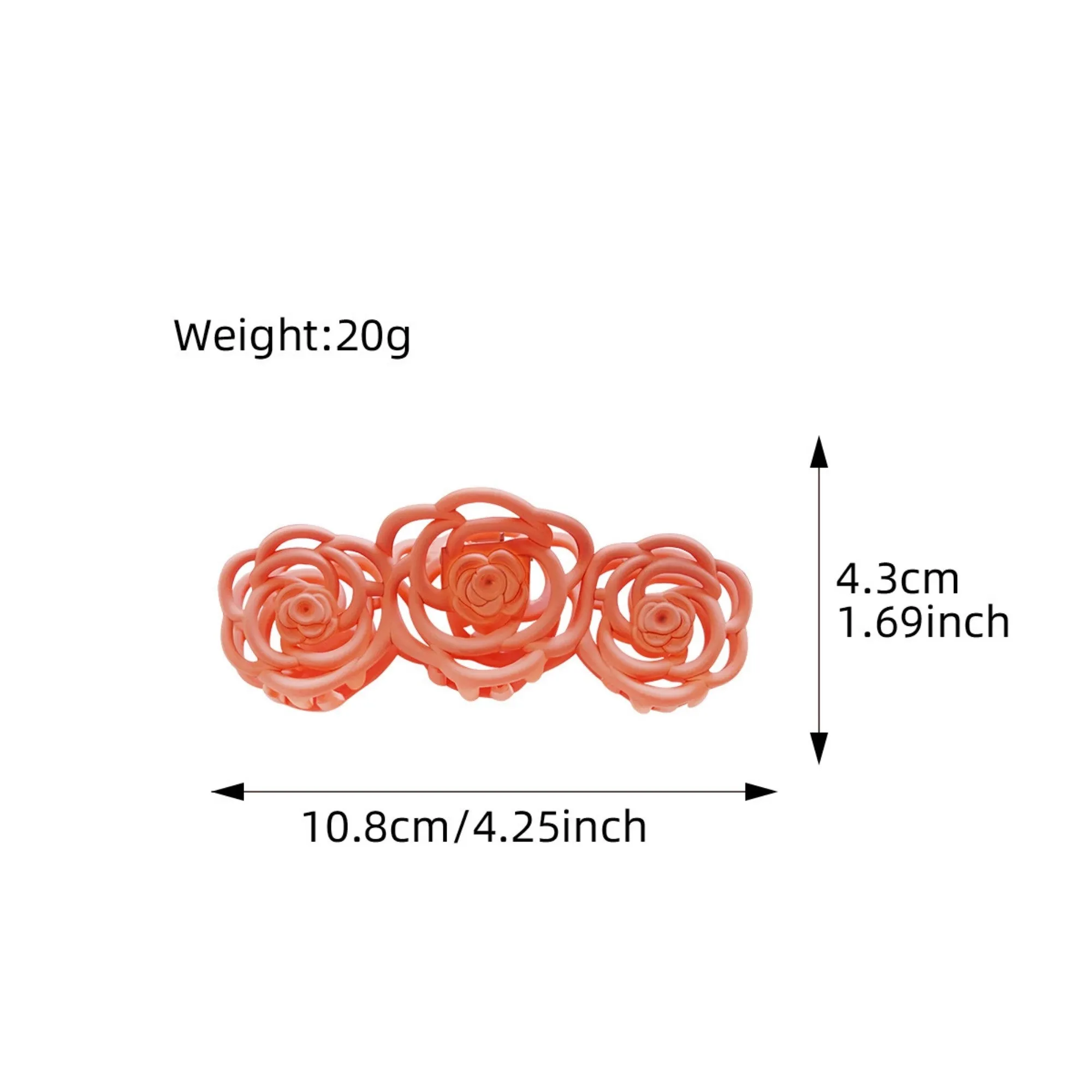 Anna-Kaci Triple Flower Hair Claw Clip with Secure Hold and Decorative Open Design sold by Anna-Kaci product image thumbnail 4