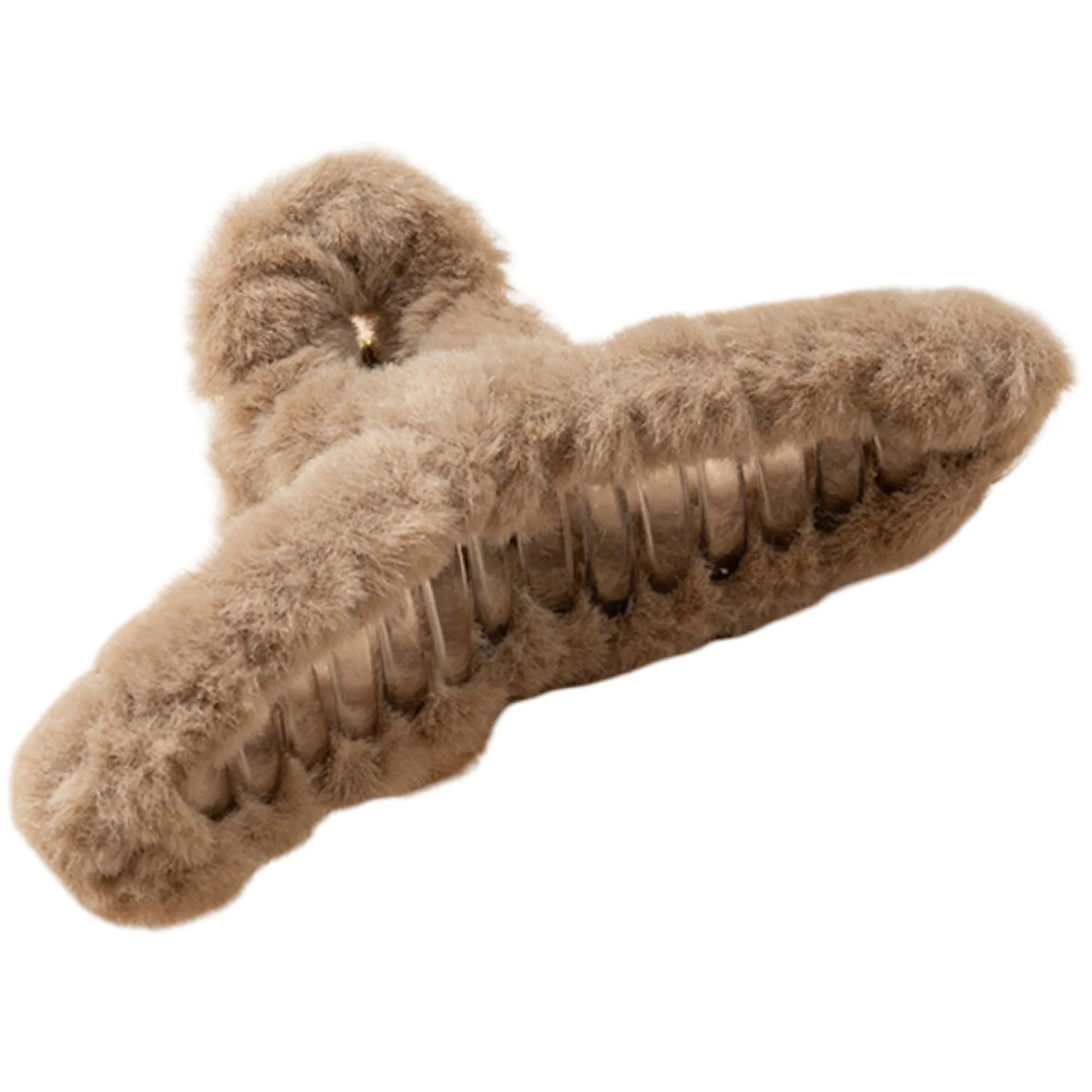 Anna-Kaci Faux Fur Hair Claw Clip with Plush Texture and Secure Spring Hold sold by Anna-Kaci