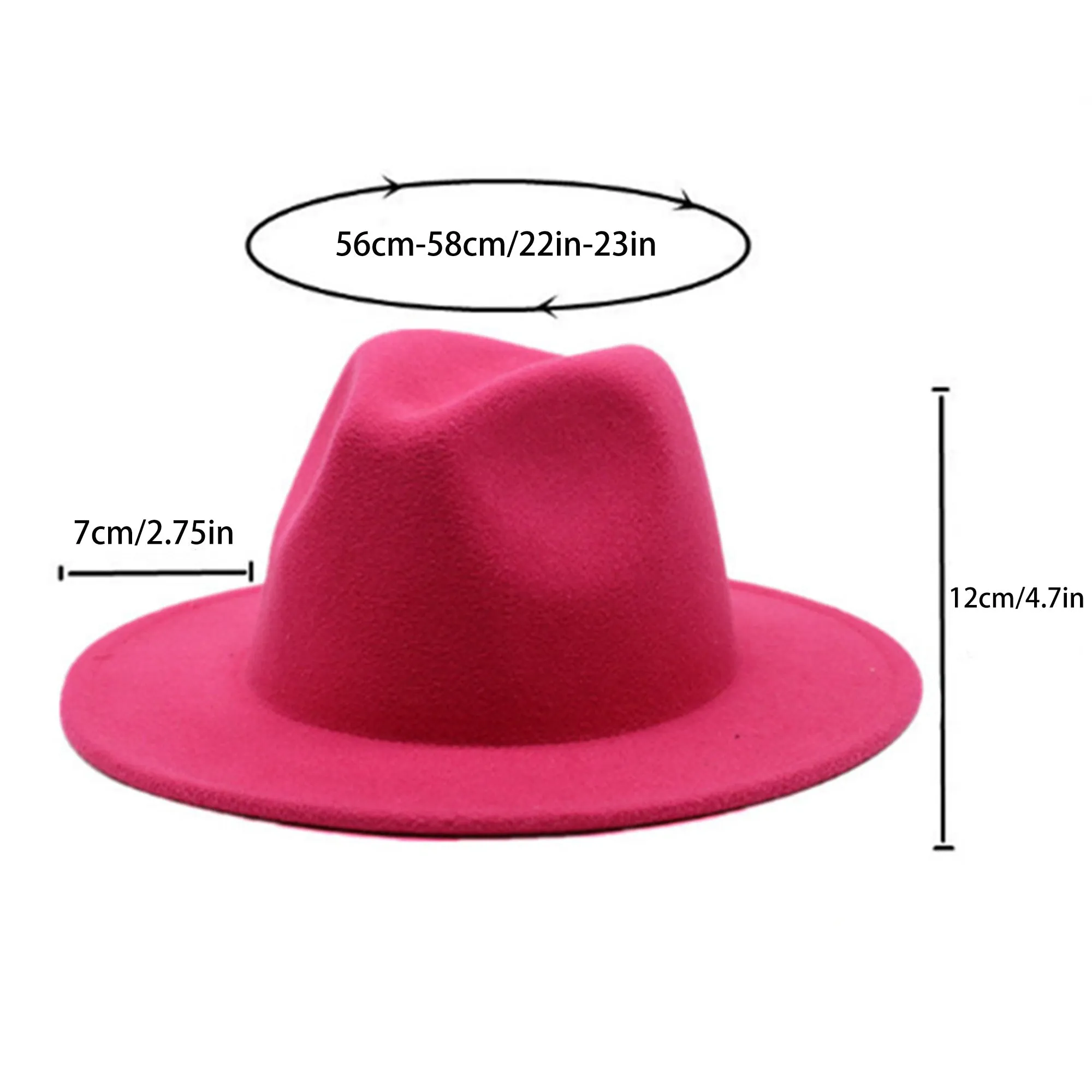 Anna-Kaci Classic Wide Brim Felt Fedora Hat with Grosgrain Band sold by Anna-Kaci product image thumbnail 3