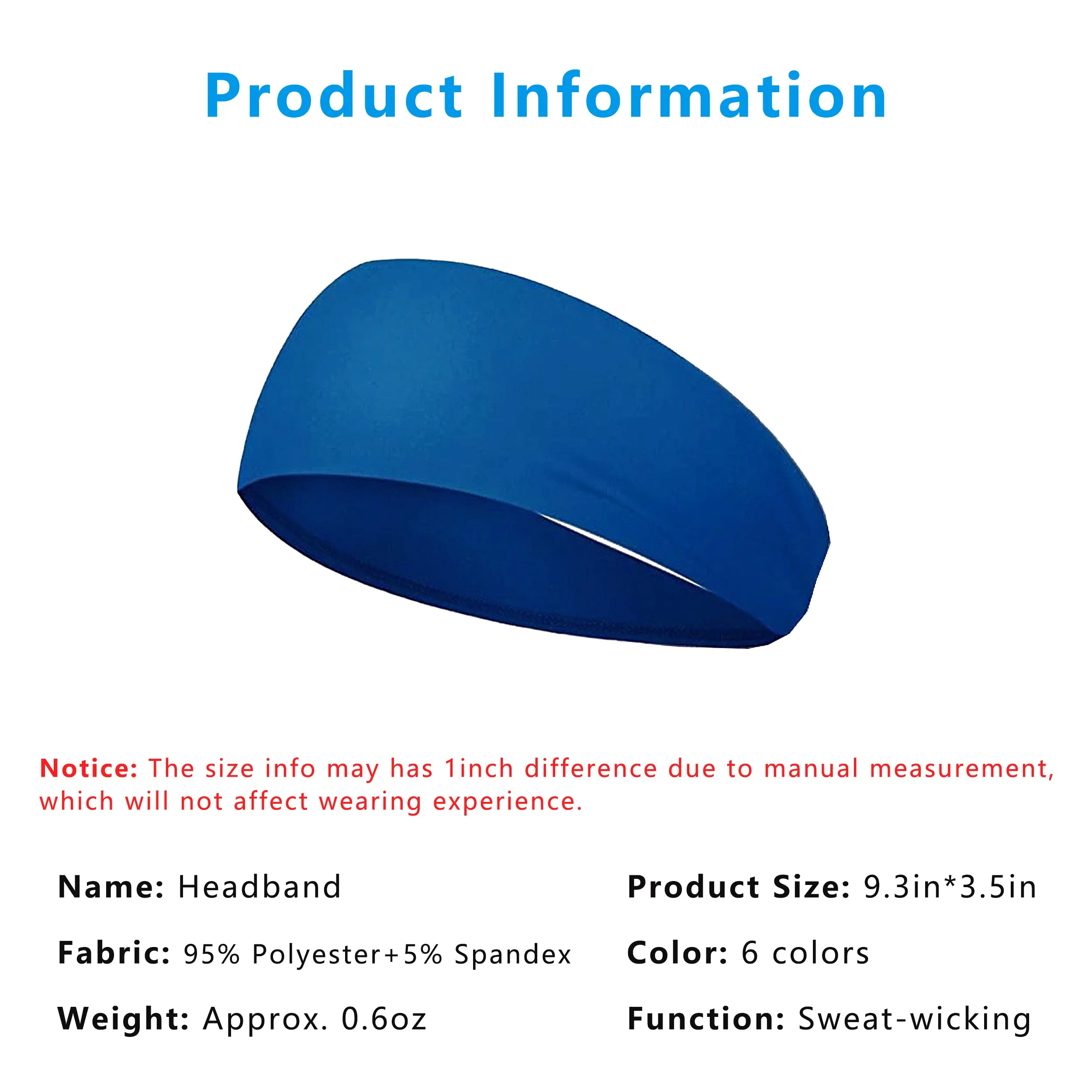 Anna-Kaci Smooth Soft Headbands, Moisture-Wicking Quick-Dry Comfy Sports Hairbands for Women and Men sold by Anna-Kaci product image thumbnail 4