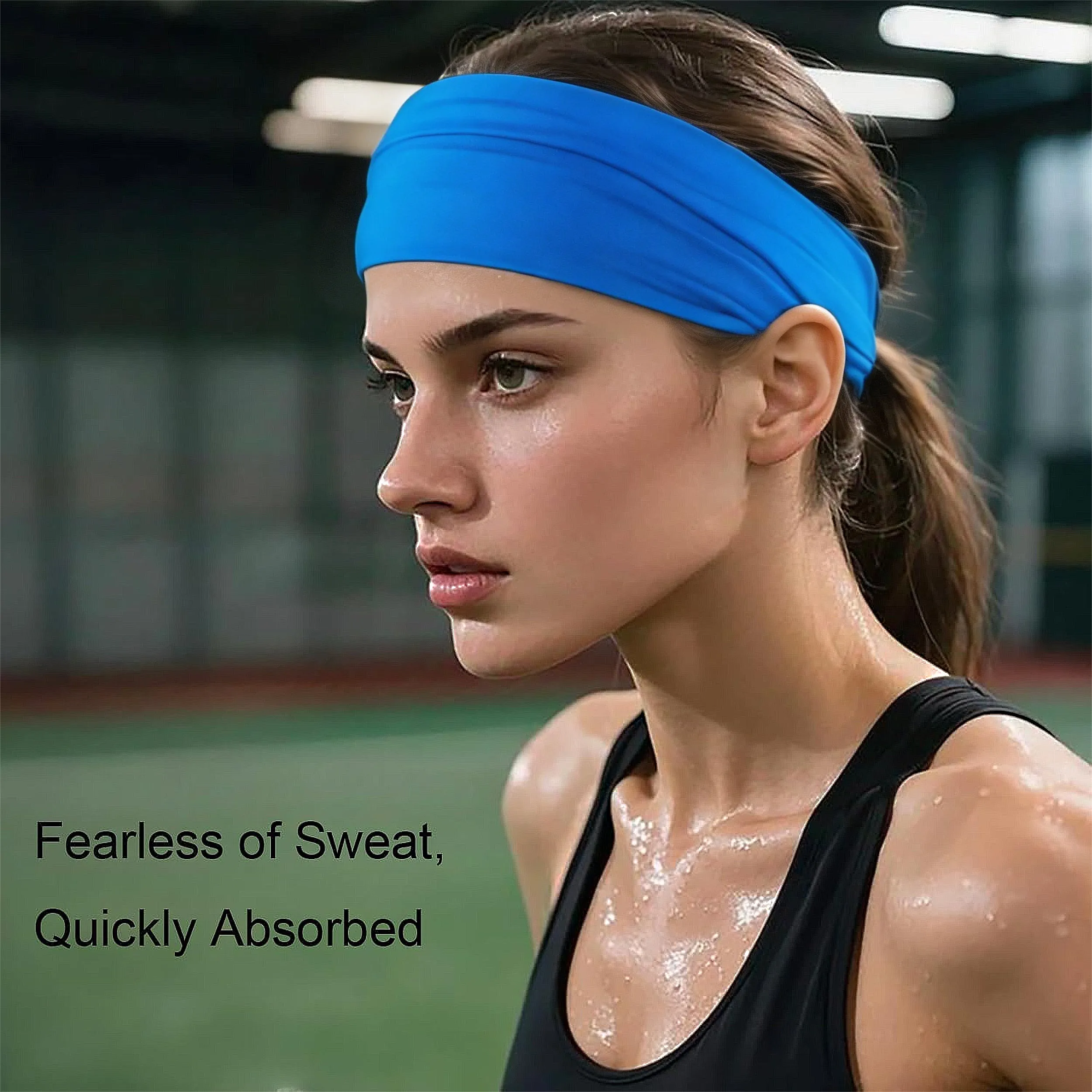 Anna-Kaci Smooth Soft Headbands, Moisture-Wicking Quick-Dry Comfy Sports Hairbands for Women and Men sold by Anna-Kaci product image thumbnail 3