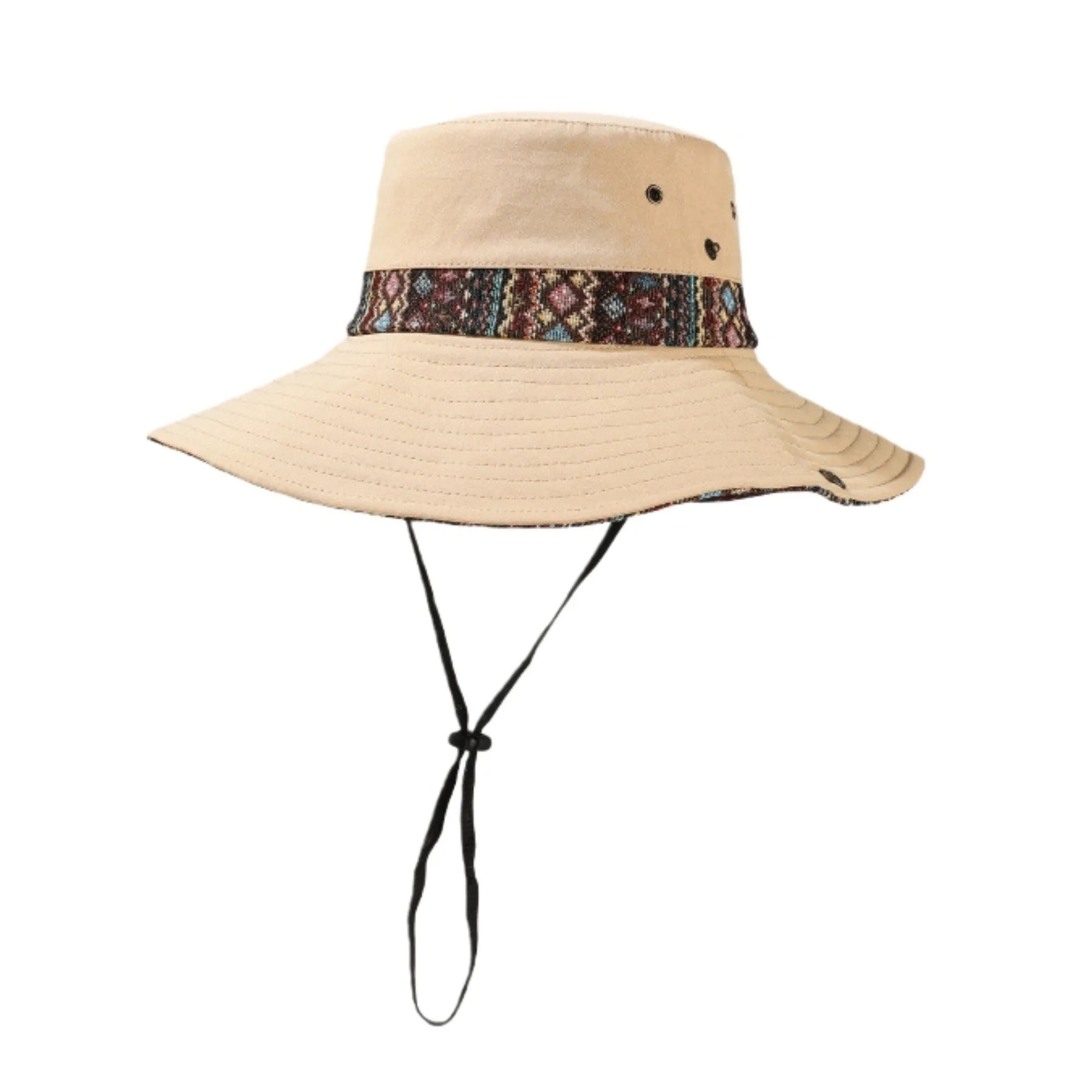 Anna-Kaci Women's Wide Brim Sun Hat with Adjustable Chin Strap Decorative Band Casual Headwear sold by Anna-Kaci product image thumbnail 5