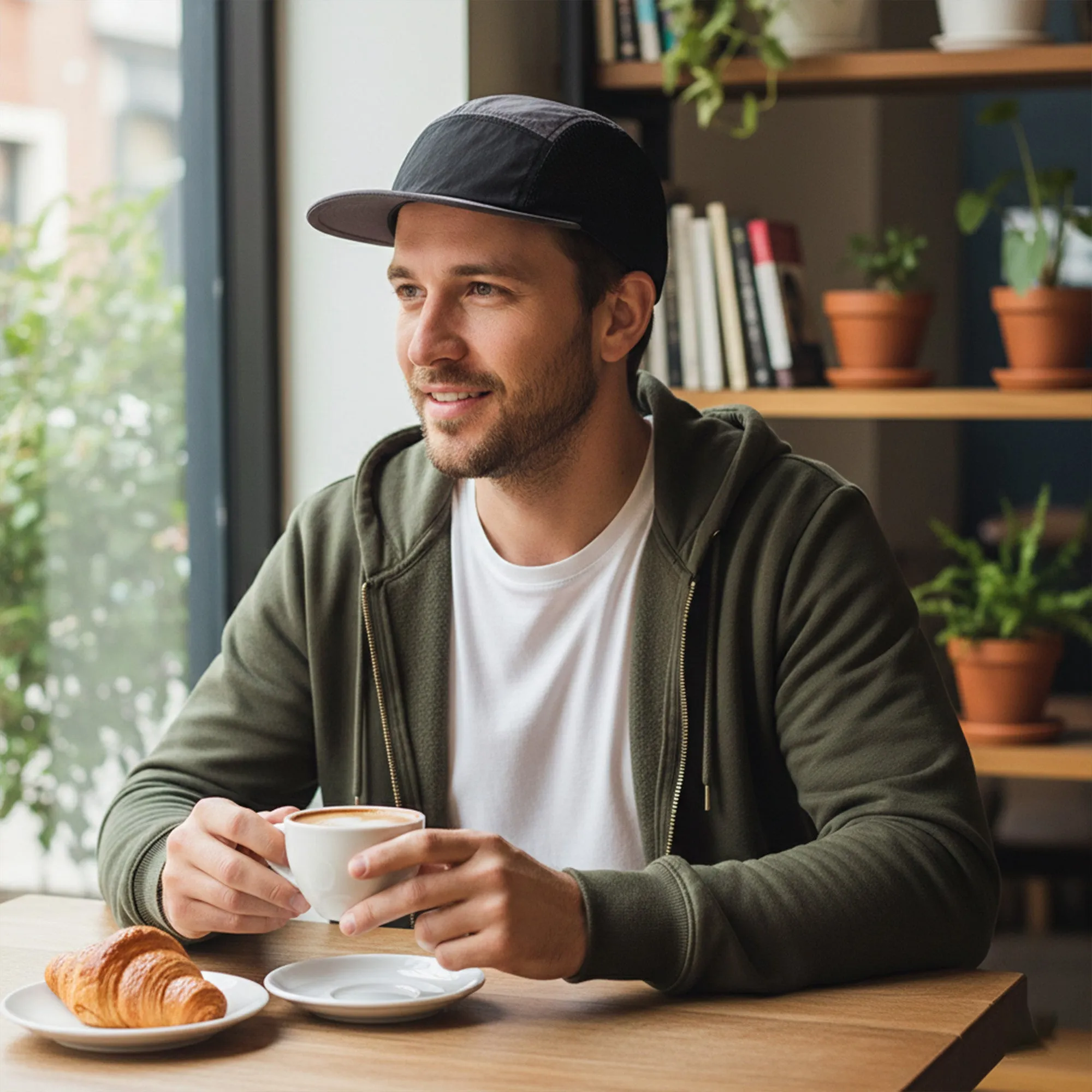 Anna-Kaci Short Brim Lightweight Mesh Panel Adjustable Five Panel Cap sold by Anna-Kaci product image thumbnail 2