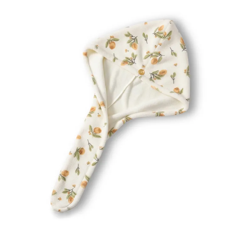 Anna-Kaci Floral Print Quick Dry Hair Towel Turban Soft Absorbent Microfiber Wrap with Button Closure sold by Anna-Kaci