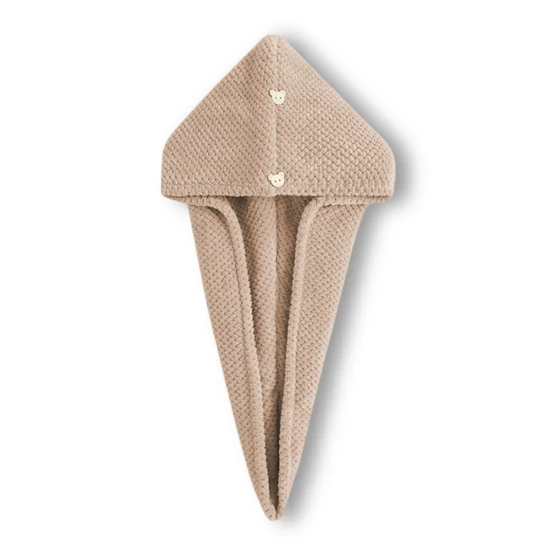 Anna-Kaci Soft Double-Layer Waffle Texture Hair Drying Cap with Button Closure sold by Anna-Kaci