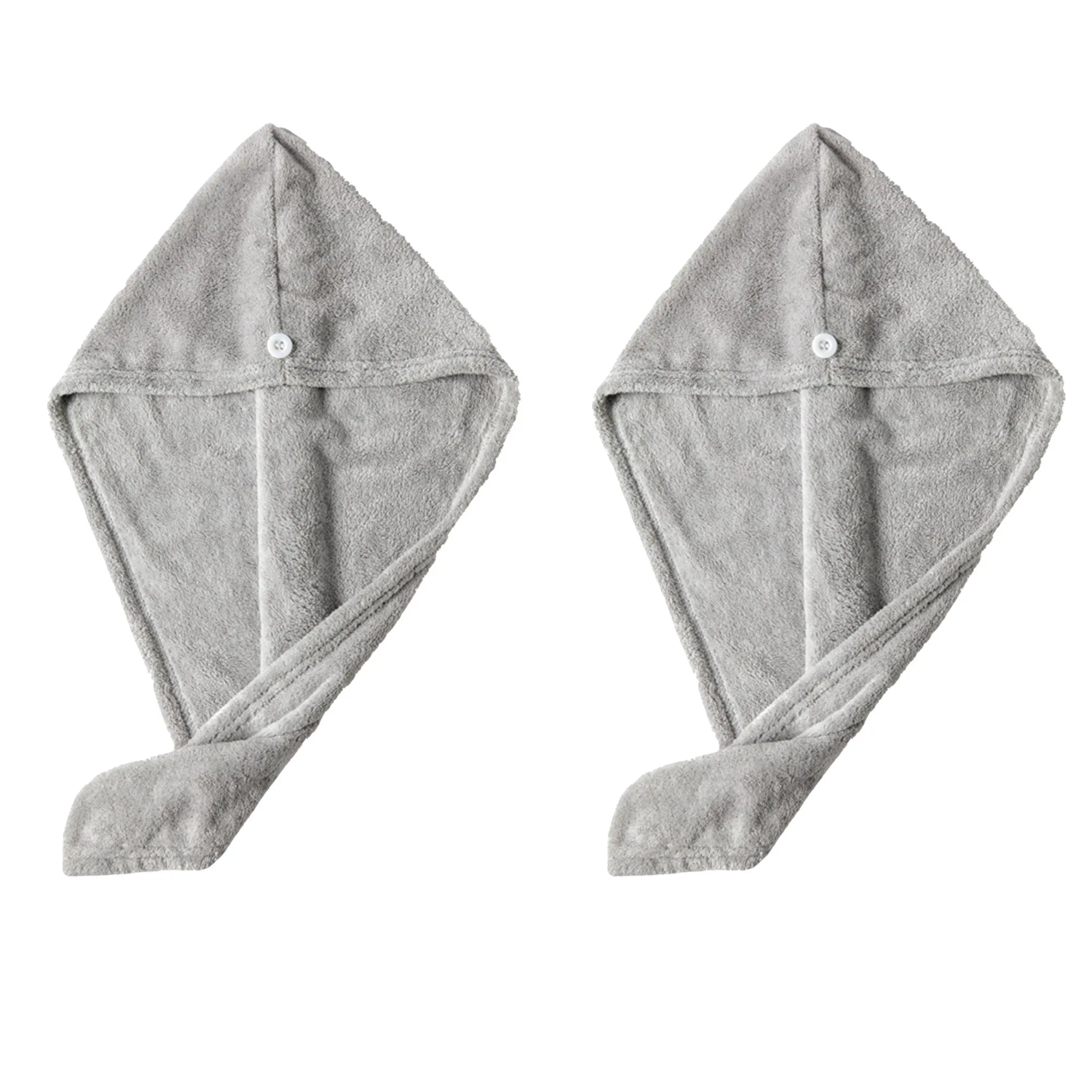 Anna-Kaci 2 Pack Solid Hair Drying Towel Turban Absorbent Soft Quick Dry Hair Wrap sold by Anna-Kaci