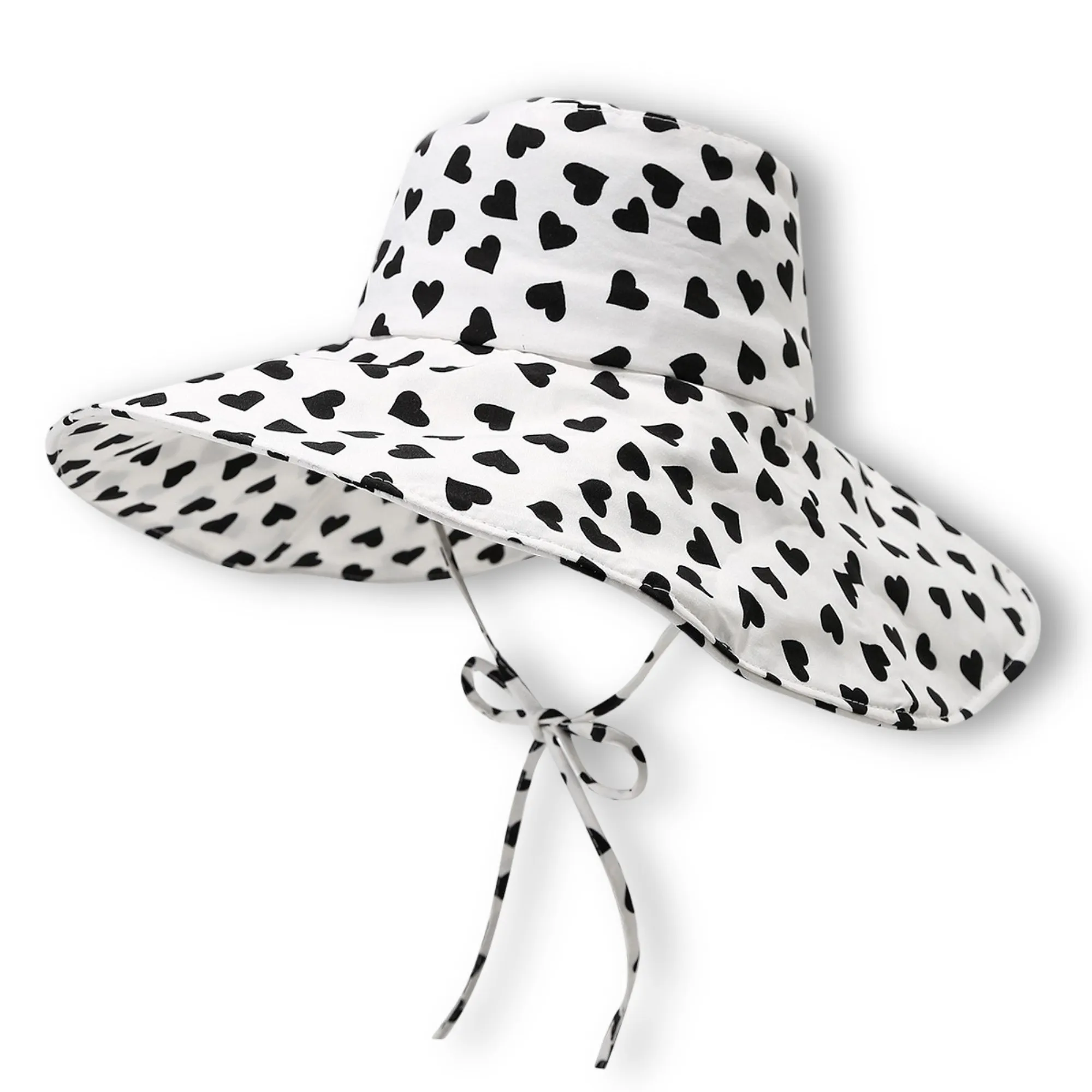 Anna-Kaci Womens Wide Brim Sun Hat with Valentine Heart Print Lightweight Packable Design sold by Anna-Kaci product image thumbnail 5