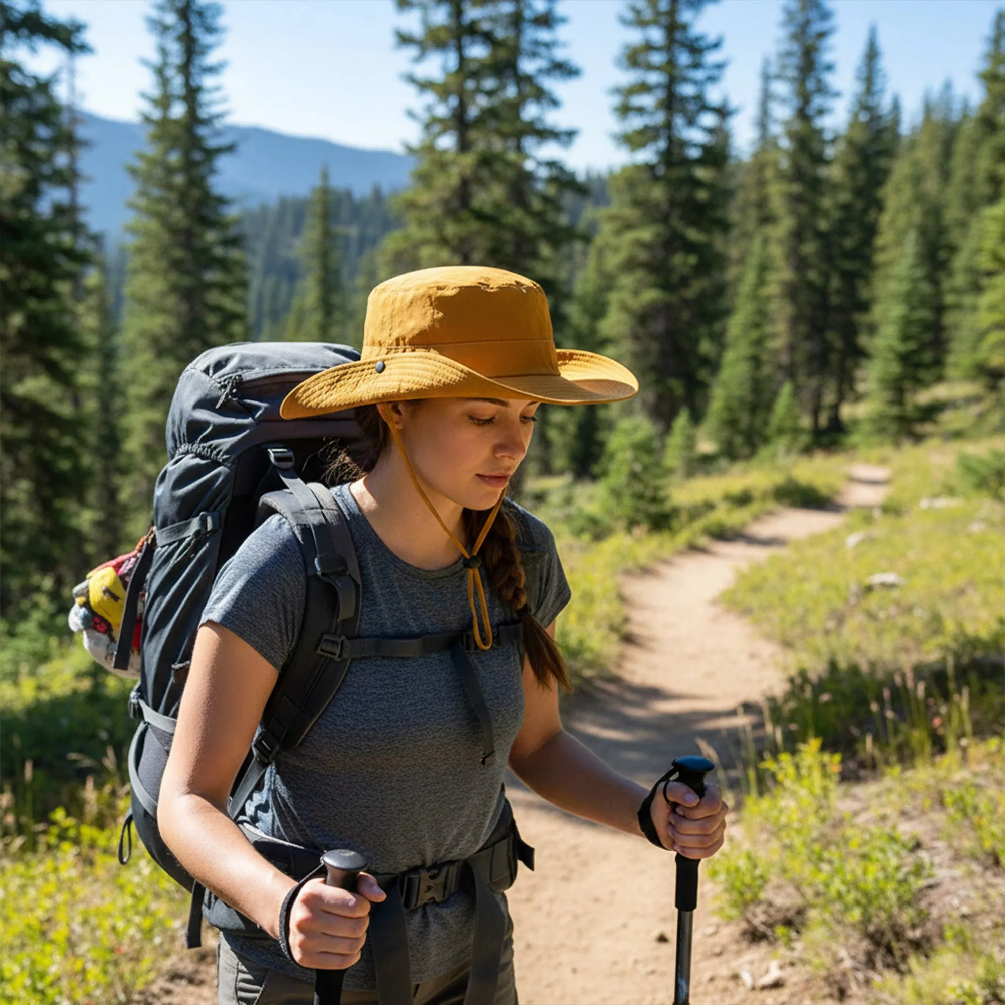 Anna-Kaci Lightweight Quick Dry Wide Brim Hiking Hat with Adjustable Chin Strap sold by Anna-Kaci product image thumbnail 2