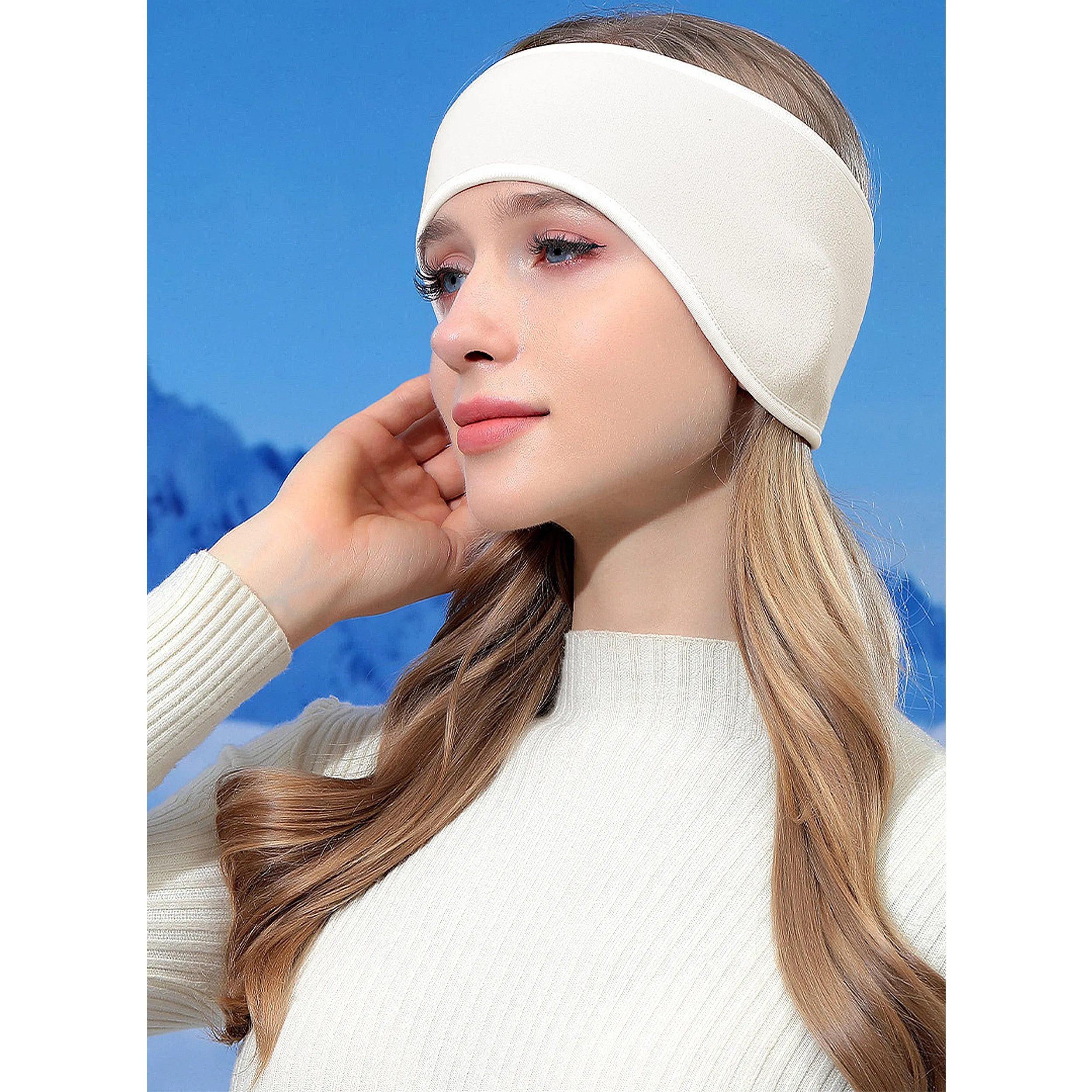 Anna-Kaci Winter Fleece Headband Ear Warmer Comfy Moisture-Wicking Windproof for Running Outdoor Activities sold by Anna-Kaci product image thumbnail 2